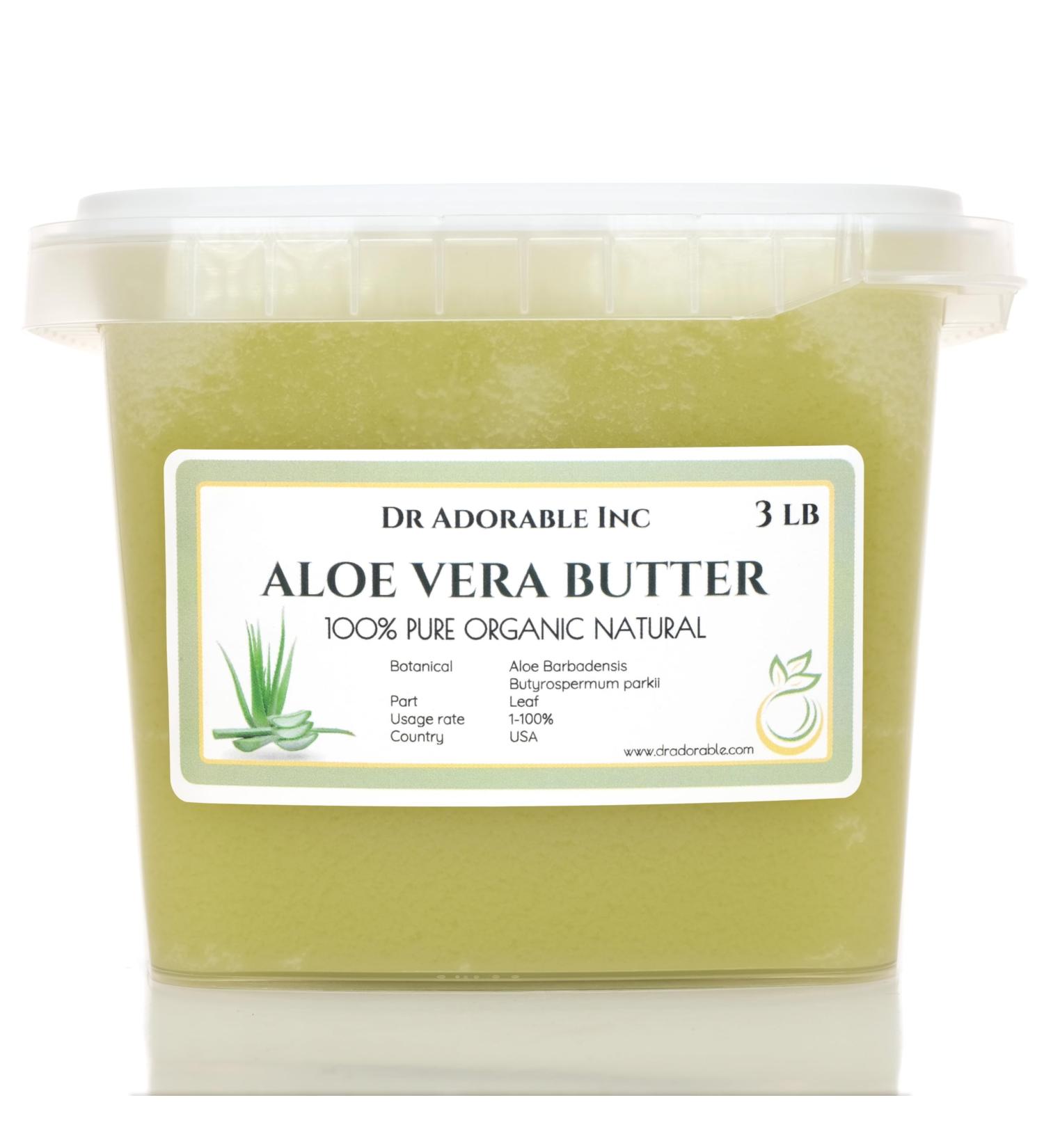 Dr Adorable - 3 lb - Aloe Vera Butter - Pure Natural Premium Organic Cold Pressed - Buy Online on GoSupps.com
