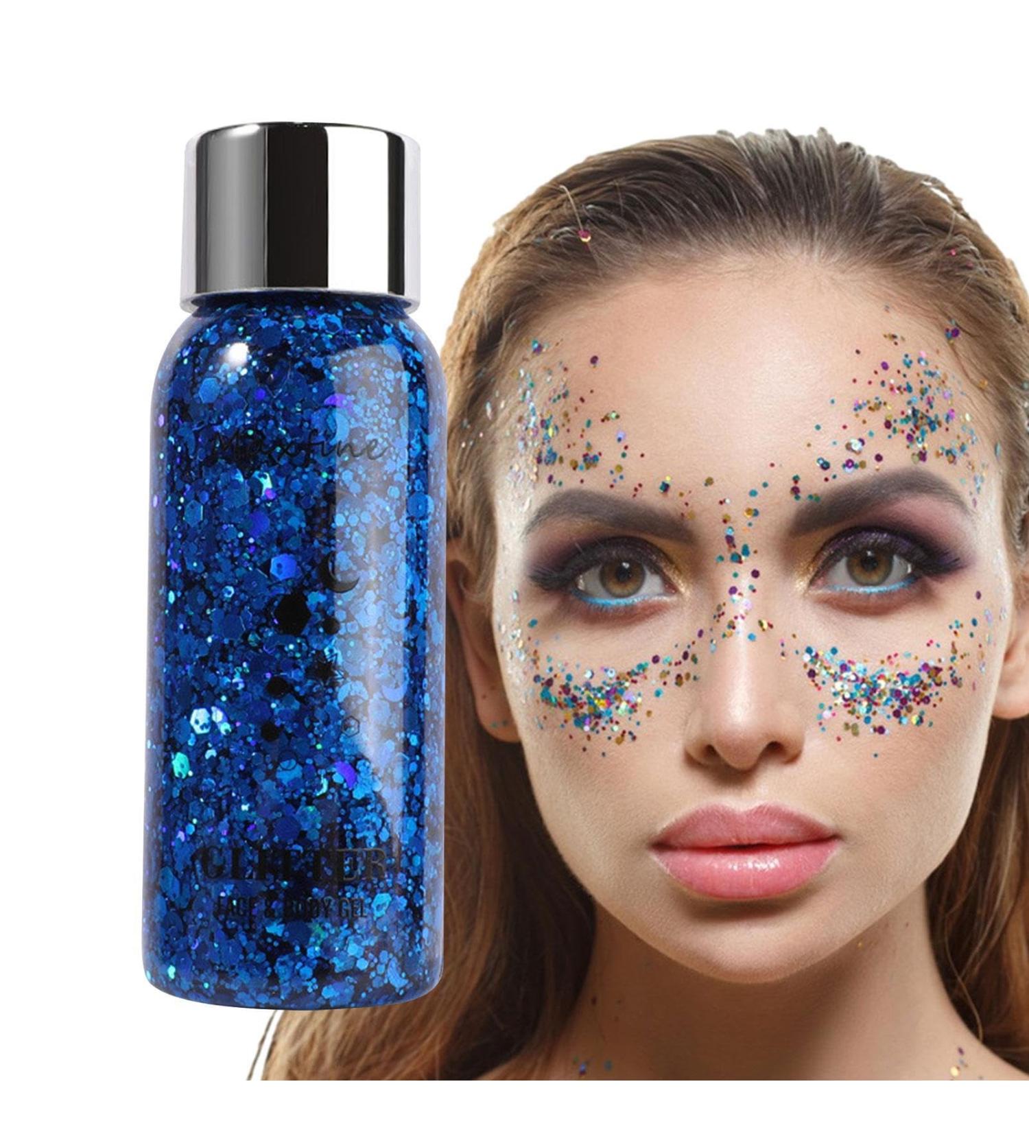  Kasmole Shimmer Body Gel Remove Chunky Glitter for Body | Quick Dry Shimmer Face Paint Big Glitter for Hair Eyes & Lips Gel Kasmole - Buy Online on GoSupps.com