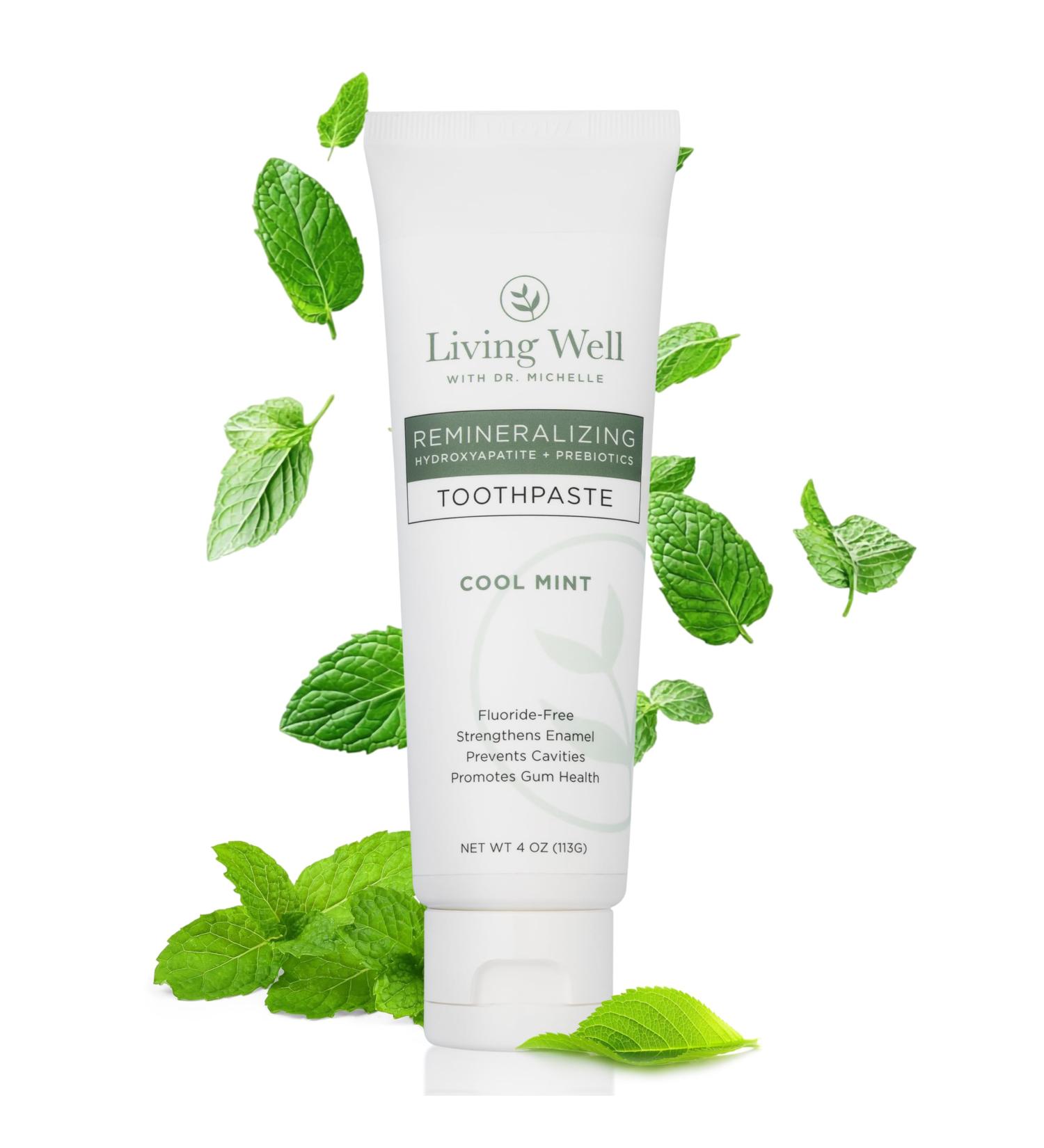 Hydroxyapatite Toothpaste Fluoride-Free Remineralizing Formula with PROtektin Supports Enamel Strength Oral Microbiome & Gum Health Mint 4 oz - Buy Online on GoSupps.com