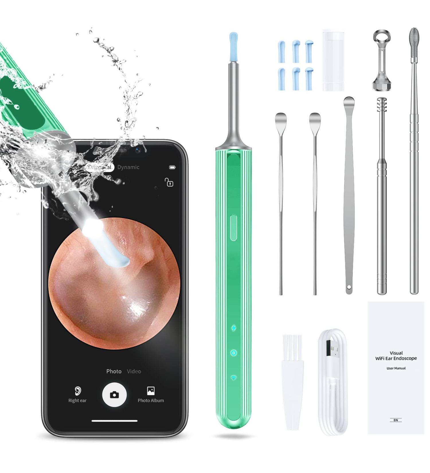 Ear Wax Removal Tool with HD Camera and 6 LED Lights Ear Cleaning Kit