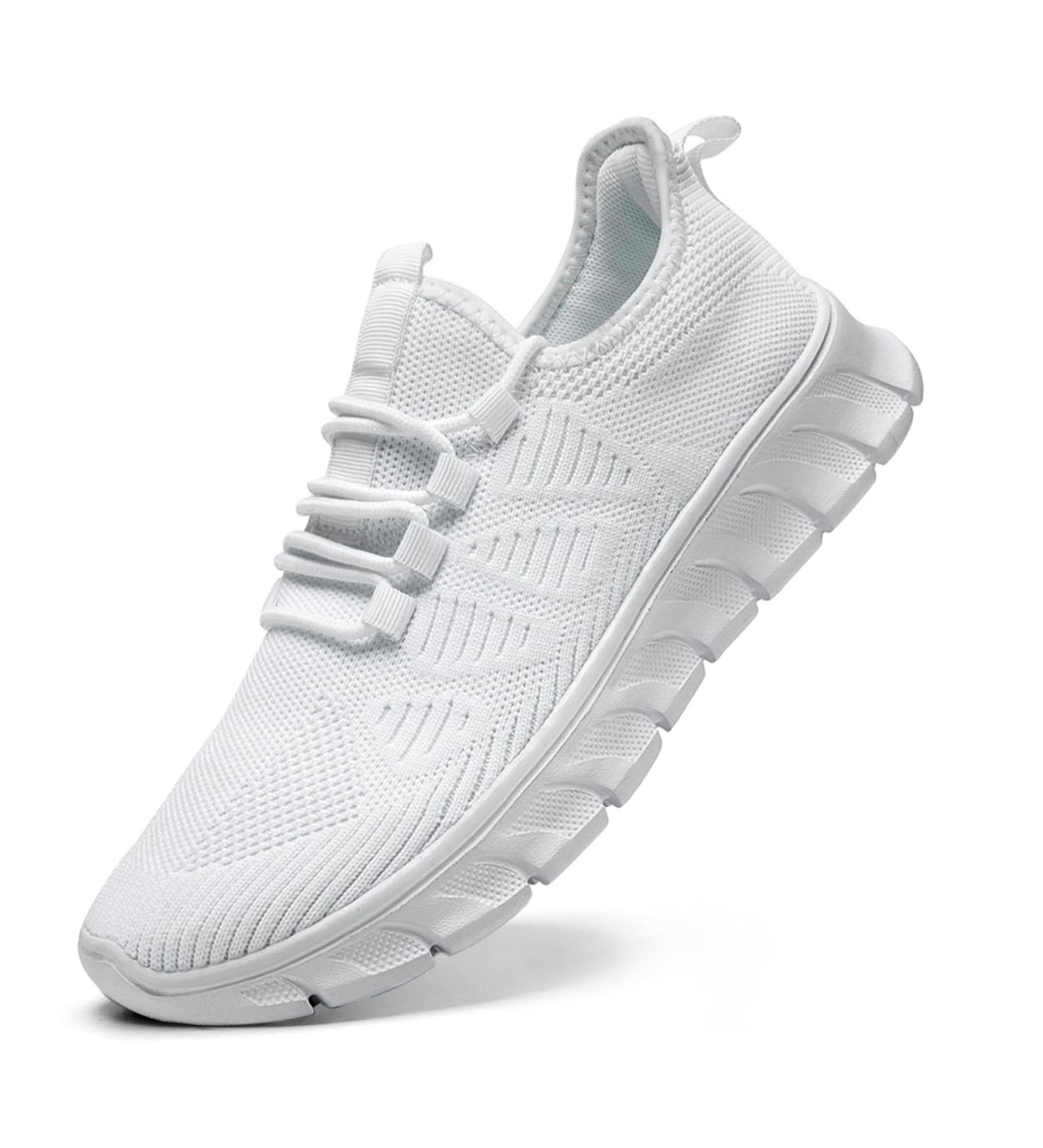 Yrltyo Men's Running Shoes - Breathable Lightweight Sneakers & Hiking Shoes 44 EU B White | Sports Slip-On Tennis Footwear - Buy Online on GoSupps.com