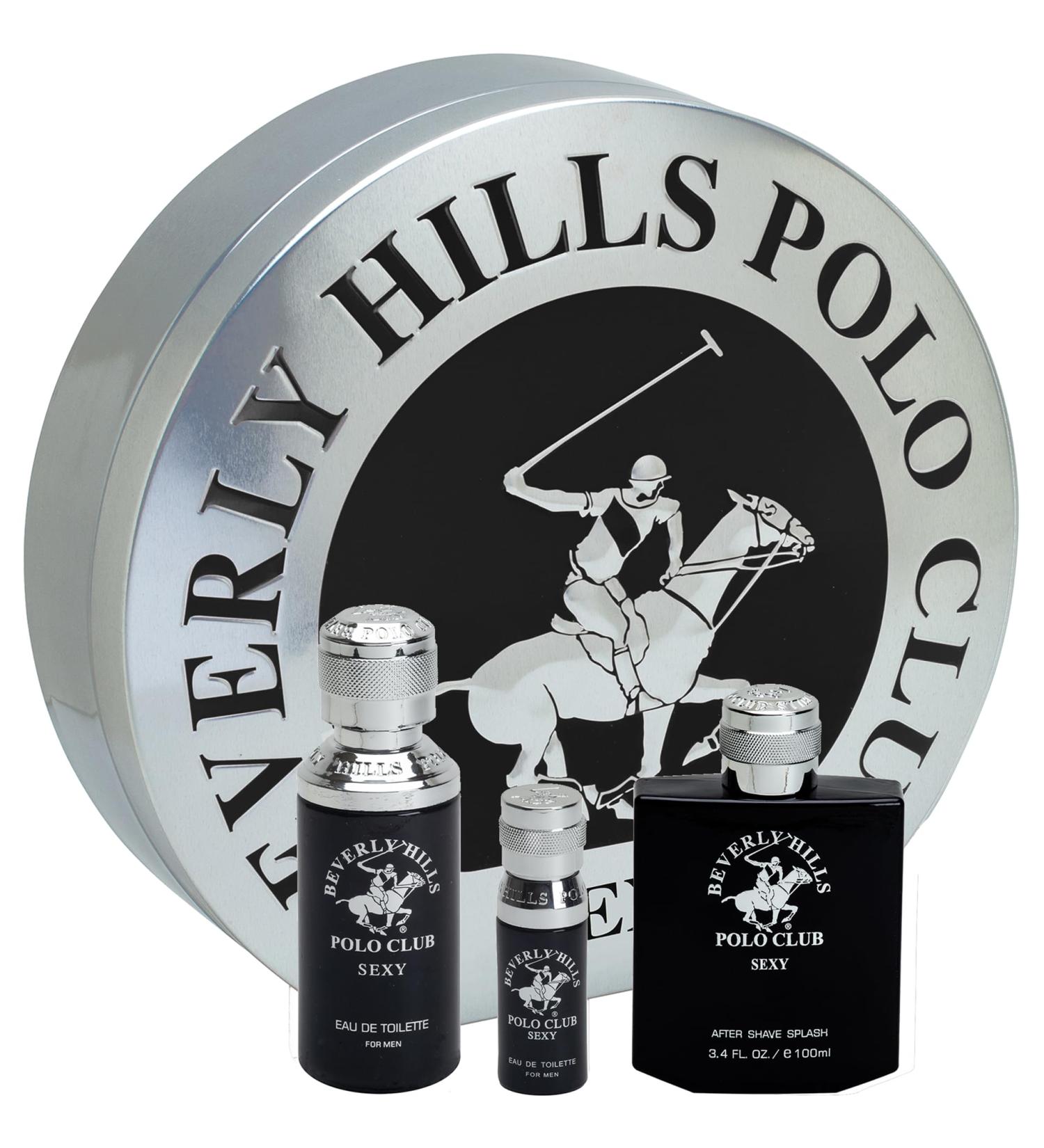Beverly Hills Polo Club Men's 3 Piece Cologne Gift Set in Collectable Tin Eau De Toilettes After Shave BHPC (Sexy) - Buy Online on GoSupps.com
