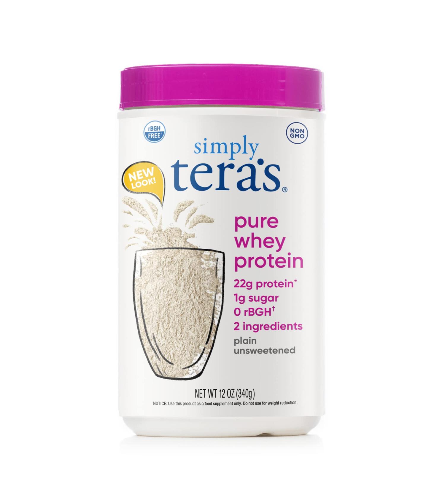 Teraswhey Simply Pure Whey Protein - Plain 12 oz | Natural Plant-Based Protein - Buy Online on GoSupps.com