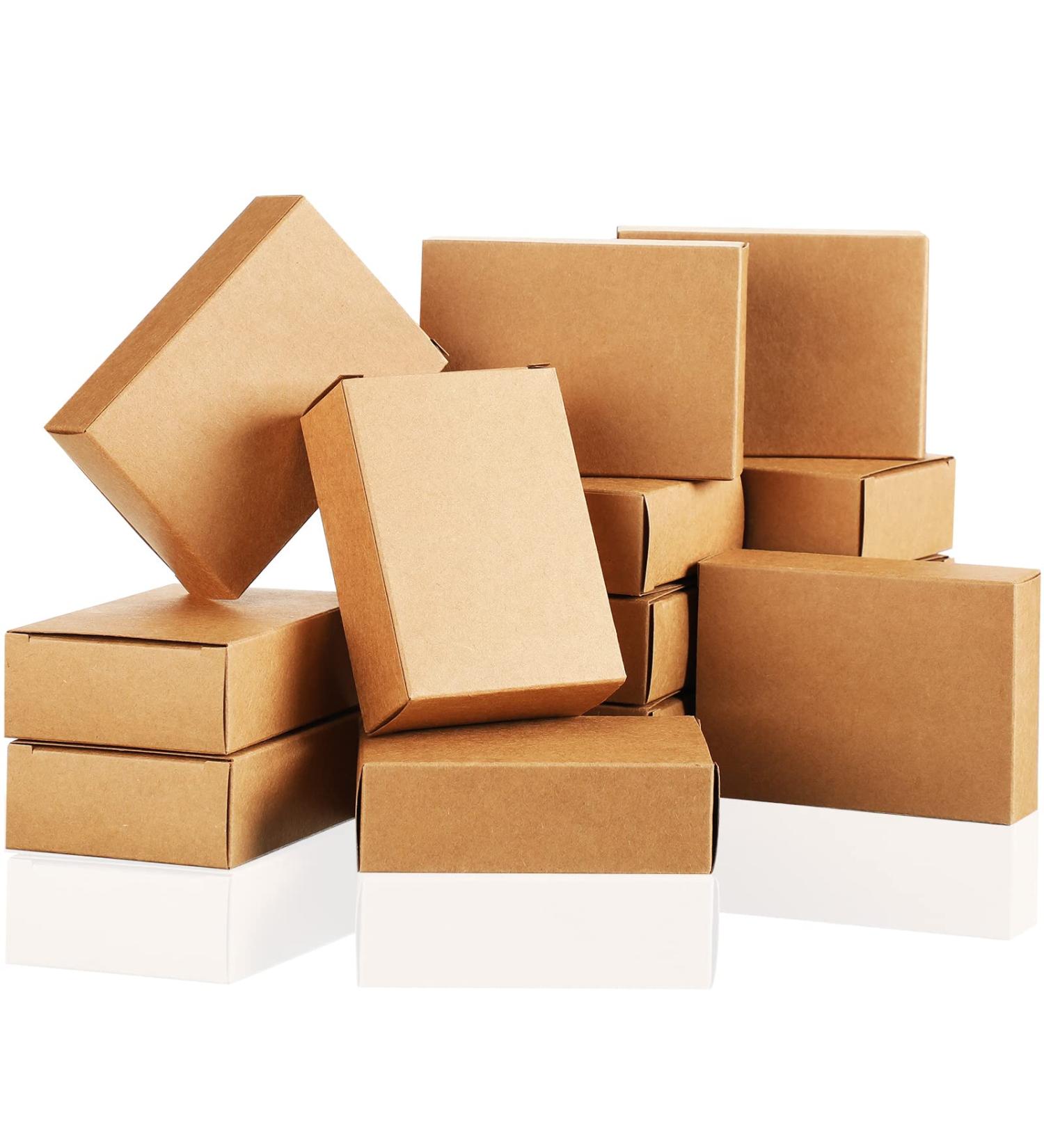 Gersoniel 50 Pcs Kraft Soap Boxes for Homemade Soap Packaging - 3.8 x 2.8 x 1.2 Inch (Kraft Color) - Buy Online on GoSupps.com