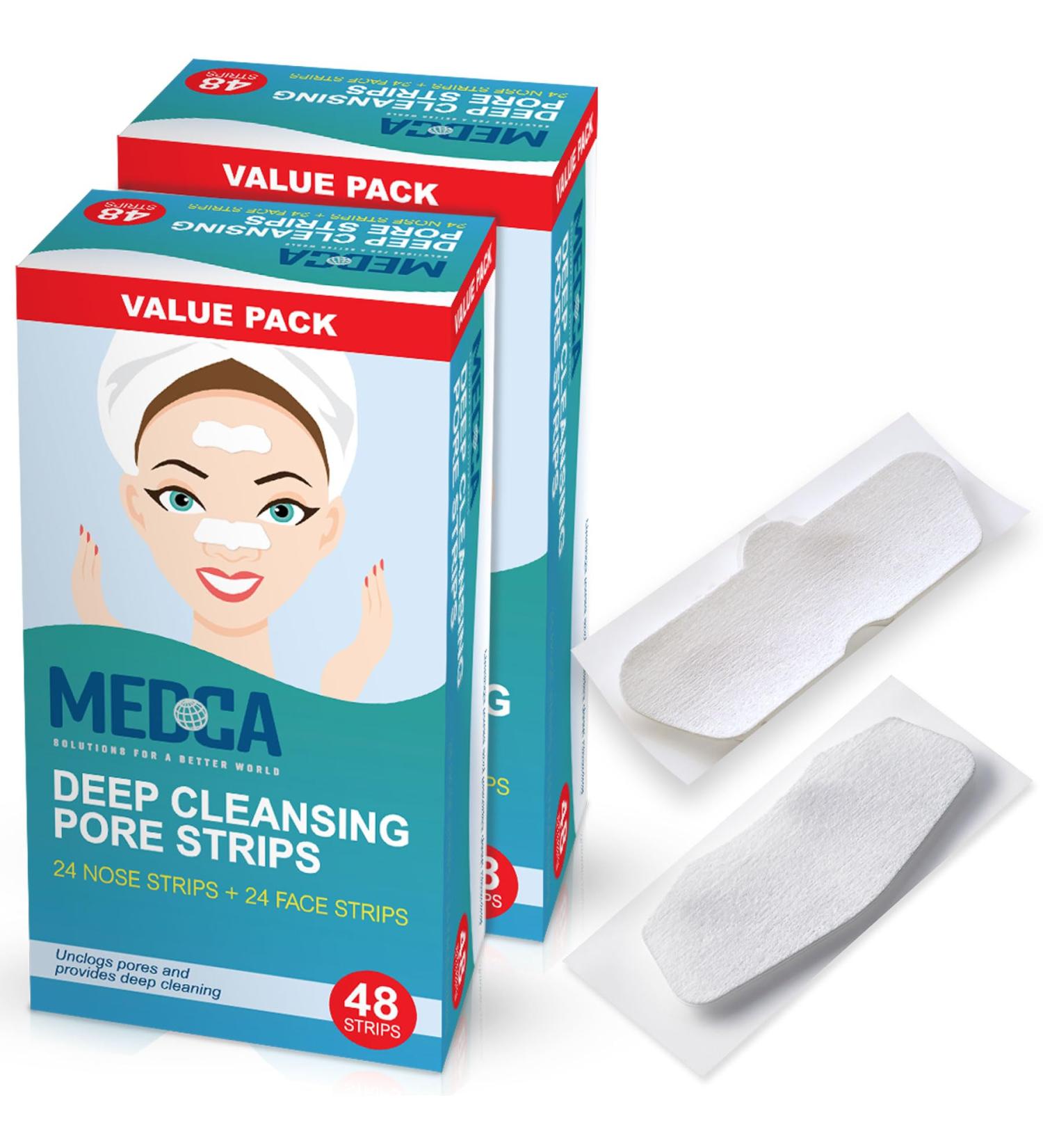 Nose Pore - Blackhead Removing and Pore Unclogging Deep Cleansing Pore Strip Combo Pack 96 Count Strips - Buy Online on GoSupps.com