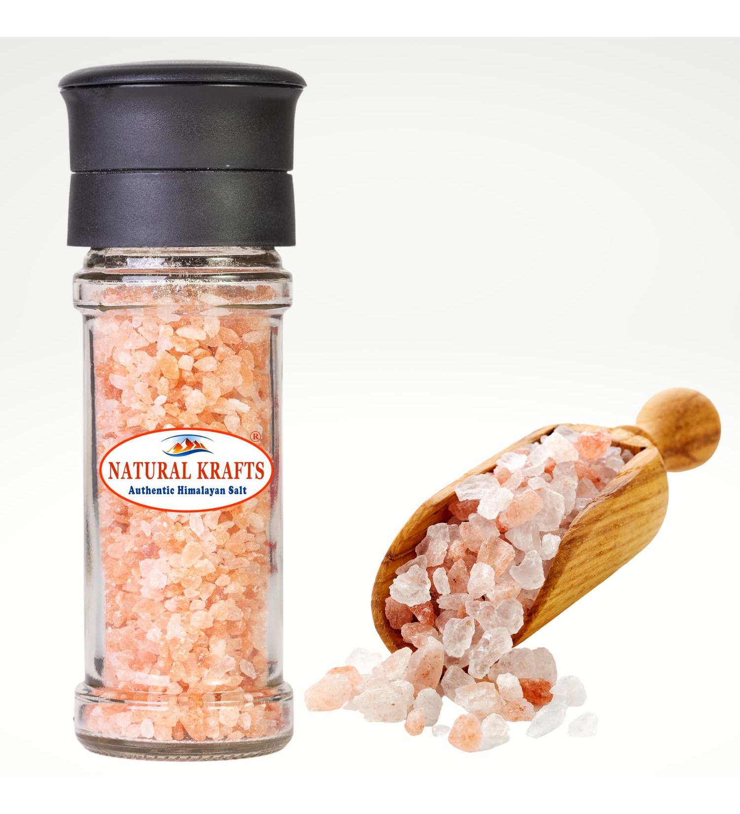 Himalayan Pink Salt Giant Spice Grinder refillable - 400g/14.1oz Easy to Use Pink Salt Food Grade- COARSE Fresh Himalayan Salt Contains Essential Rose Salt Minerals - Buy Online on GoSupps.com