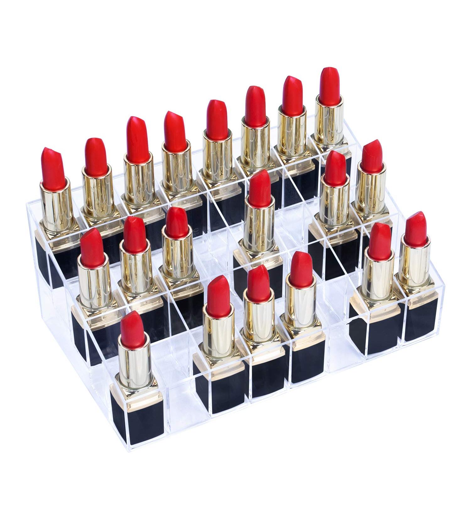 Mobengo - 40 Slot Clear Acrylic Lipstick Holder / Makeup Organizer - Buy Online on GoSupps.com