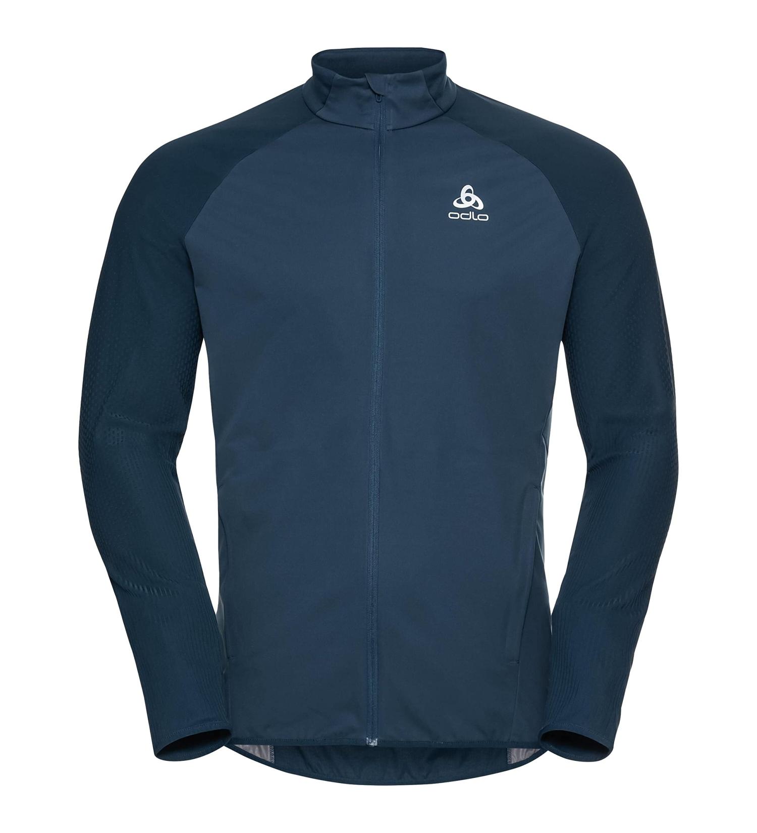 Odlo Men's Zeroweight Warm Hybrid Running Jacket - XXL Blue Wing Teal | International Shipping Available - Buy Online on GoSupps.com