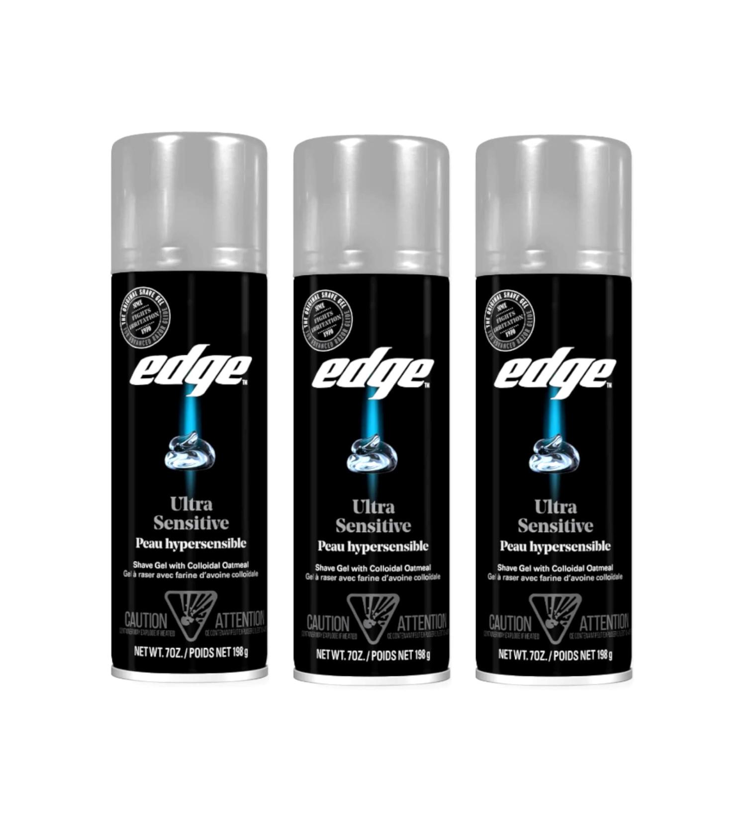 Edge Shave Gel Fragrance Free Ultra Sensitive 7 oz (Pack of 3) - Buy Now for smoother skin - Buy Online on GoSupps.com