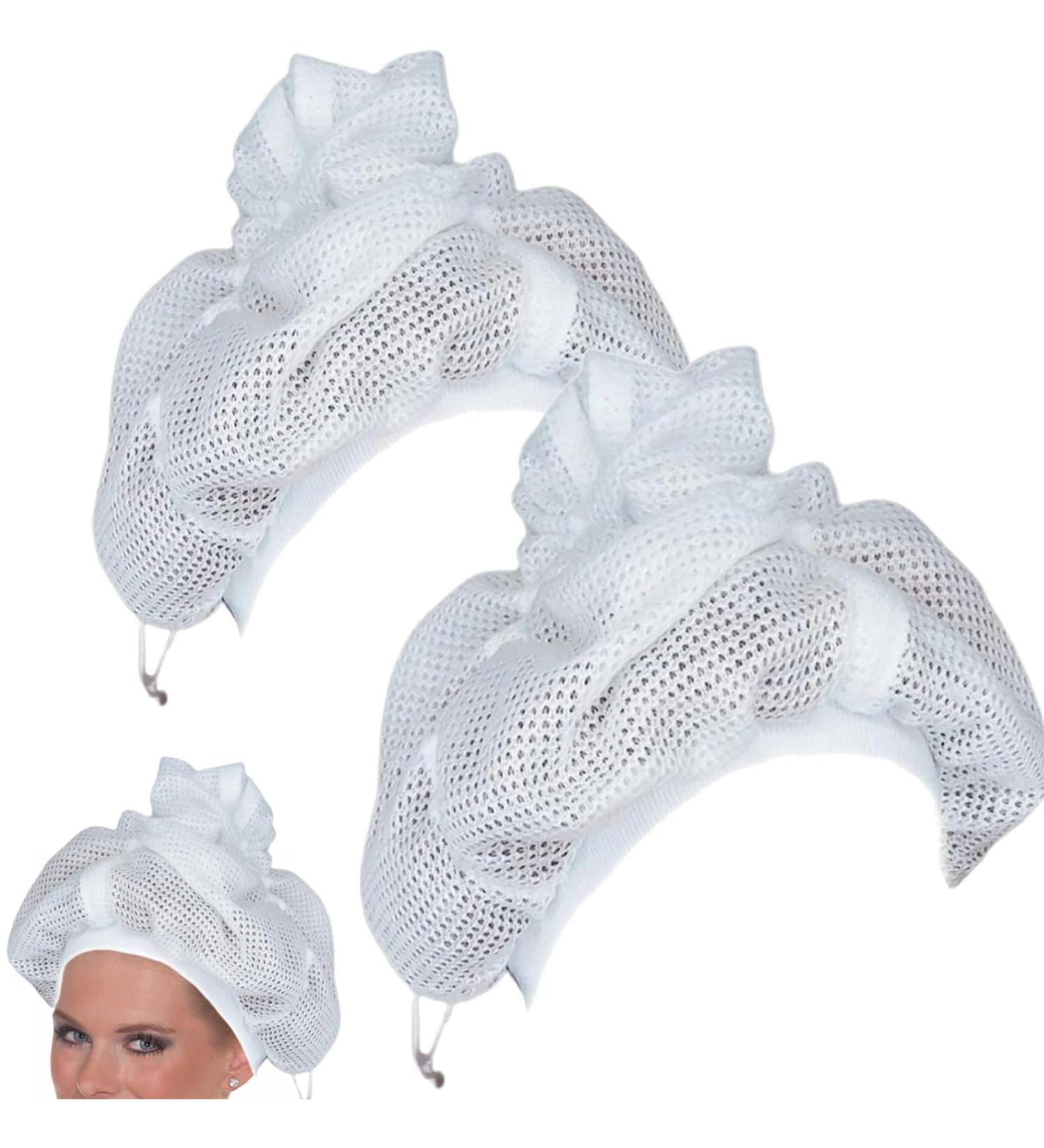 Net Plopping Cap For Drying Curly Hair Adjustable Bonnet Hair Hair Nets With Drawstring Hooded Hair Dryer Quick Drying Styling For Sleep Long And Curly Hair 2pcs - Buy Online on GoSupps.com