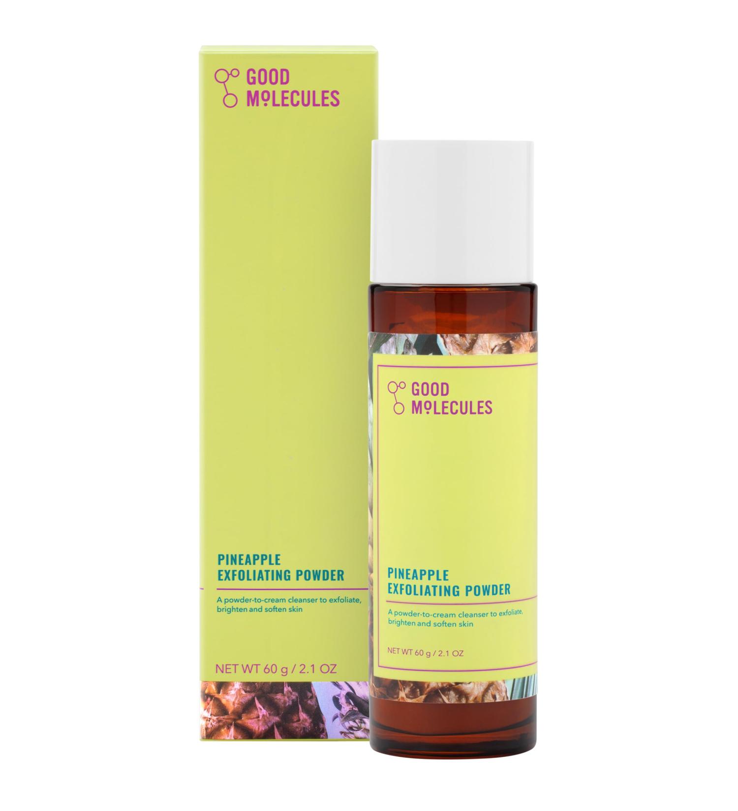 Good Molecules Pineapple Exfoliating Powder | Gentle Facial Scrub with Enzymes | Anti-Aging Alcohol-Free Skincare for Radiant Skin - Buy Online on GoSupps.com