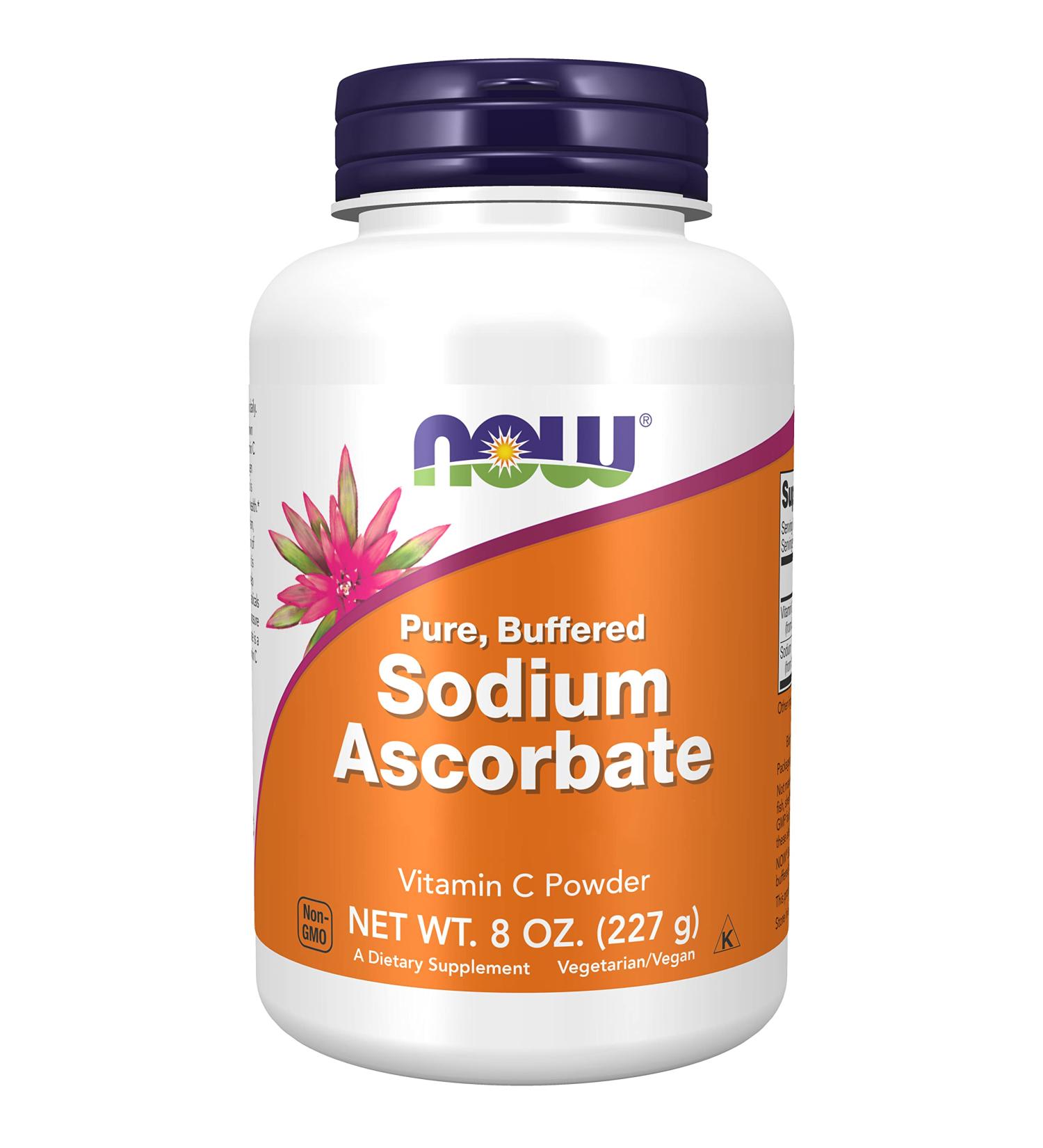 Now Foods Sodium Ascorbate (Sodium Ascorbate) 227g Vegan Powder Lab Tested Vitamin C Gluten Free Soy Free Vegetarian - Buy Online on GoSupps.com