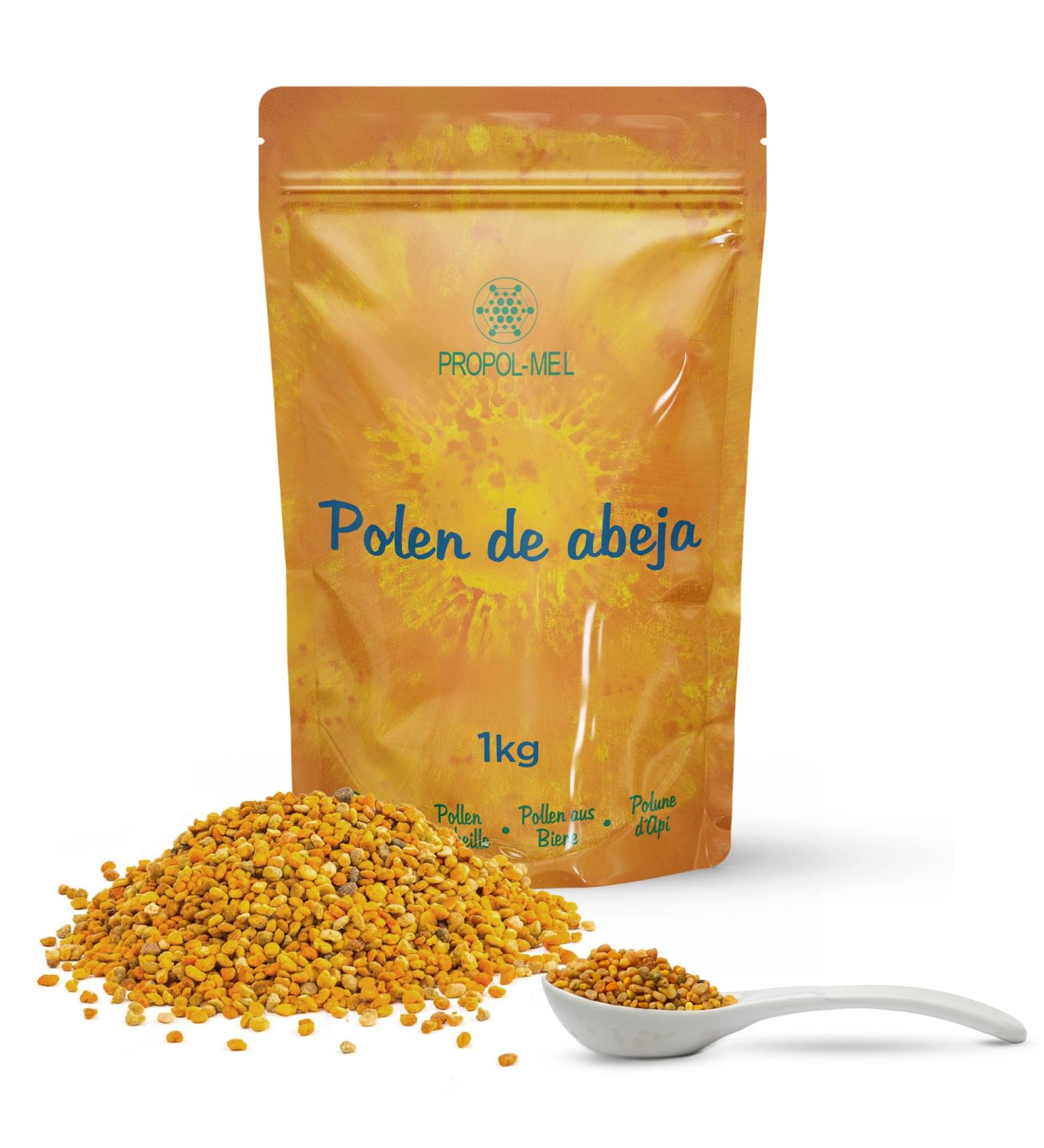 Propolmel 1 kg Bee pollen from EU Wastefree bee pollen 100 natural Bee pollen is a source of proteins amino acids lipids vitamins and minerals - Buy Online on GoSupps.com