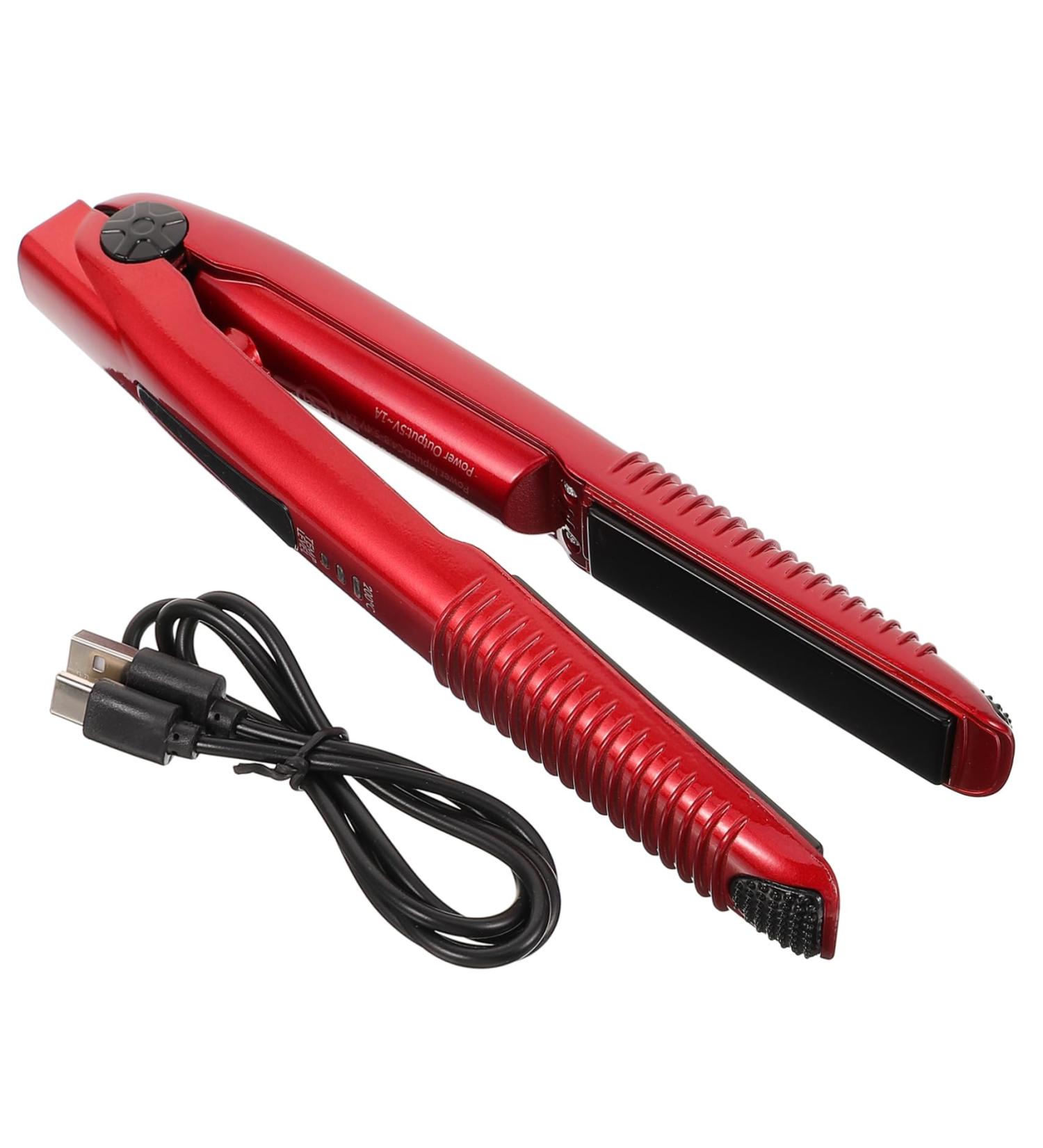 FRCOLOR 3pcs Hair Straightener & Curler Set - Cordless USB Electric Curling Iron & Flat Iron for Bangs & Short Hair - Perfect for Travel - Buy Online on GoSupps.com