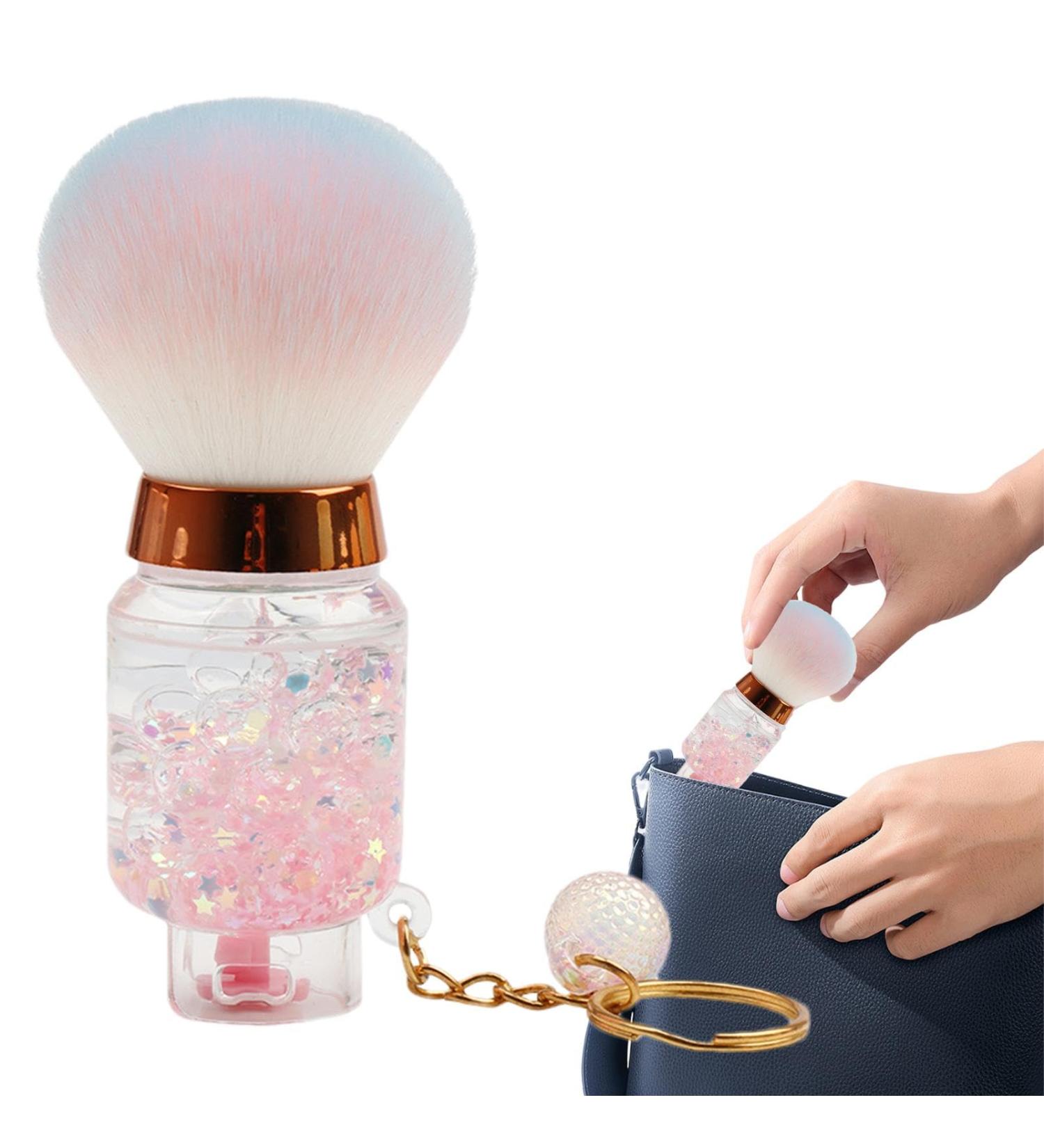 Nail Brush | Soft Blush Loose Powder Brush | Face Powder Brush Large Makeup Tool Powder Brush for Shadow and Highlight Pink - Buy Online on GoSupps.com