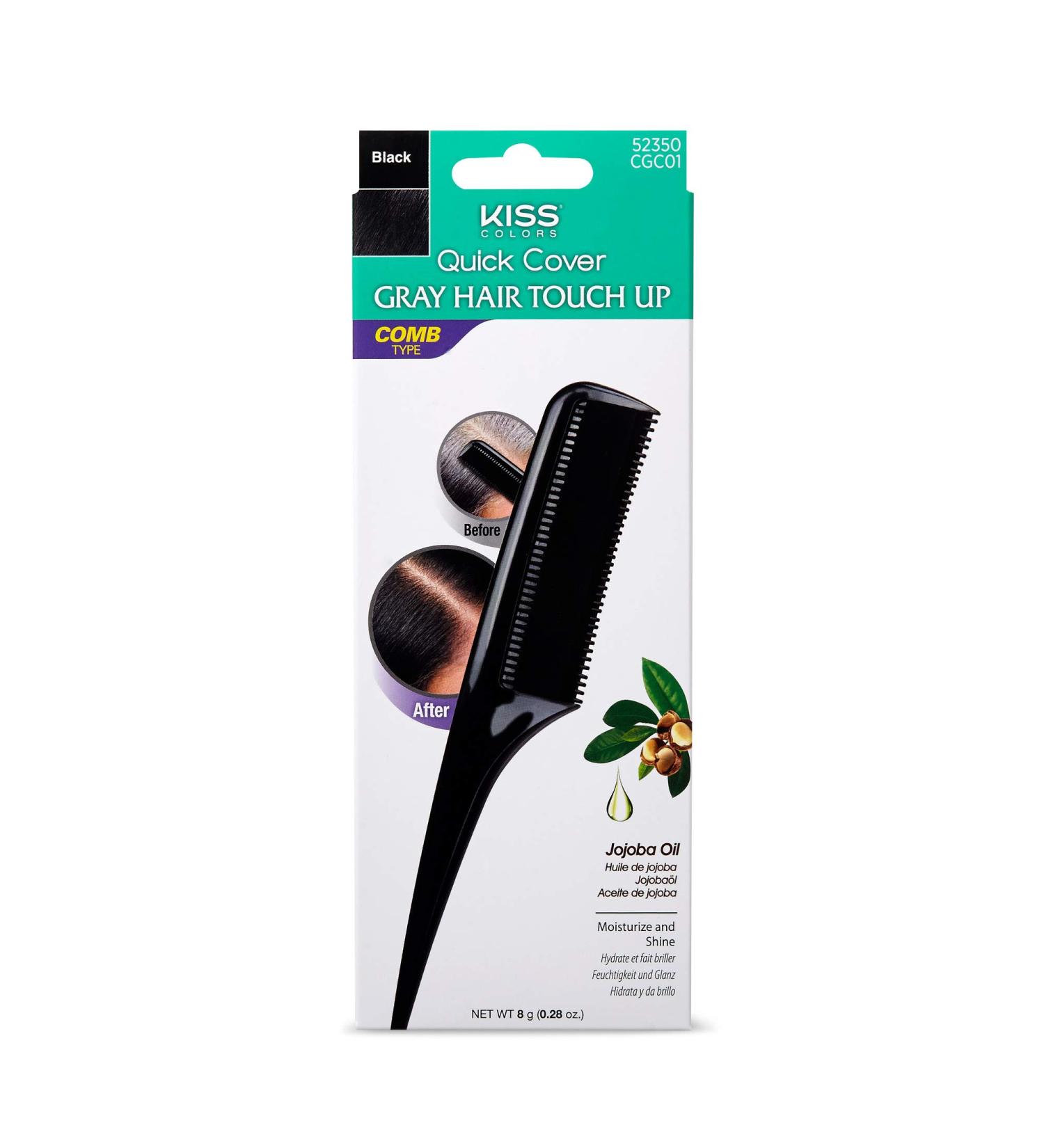 KISS Quick Cover Gray Hair Touch Up Comb in Black - CGC01 - Buy Online on GoSupps.com