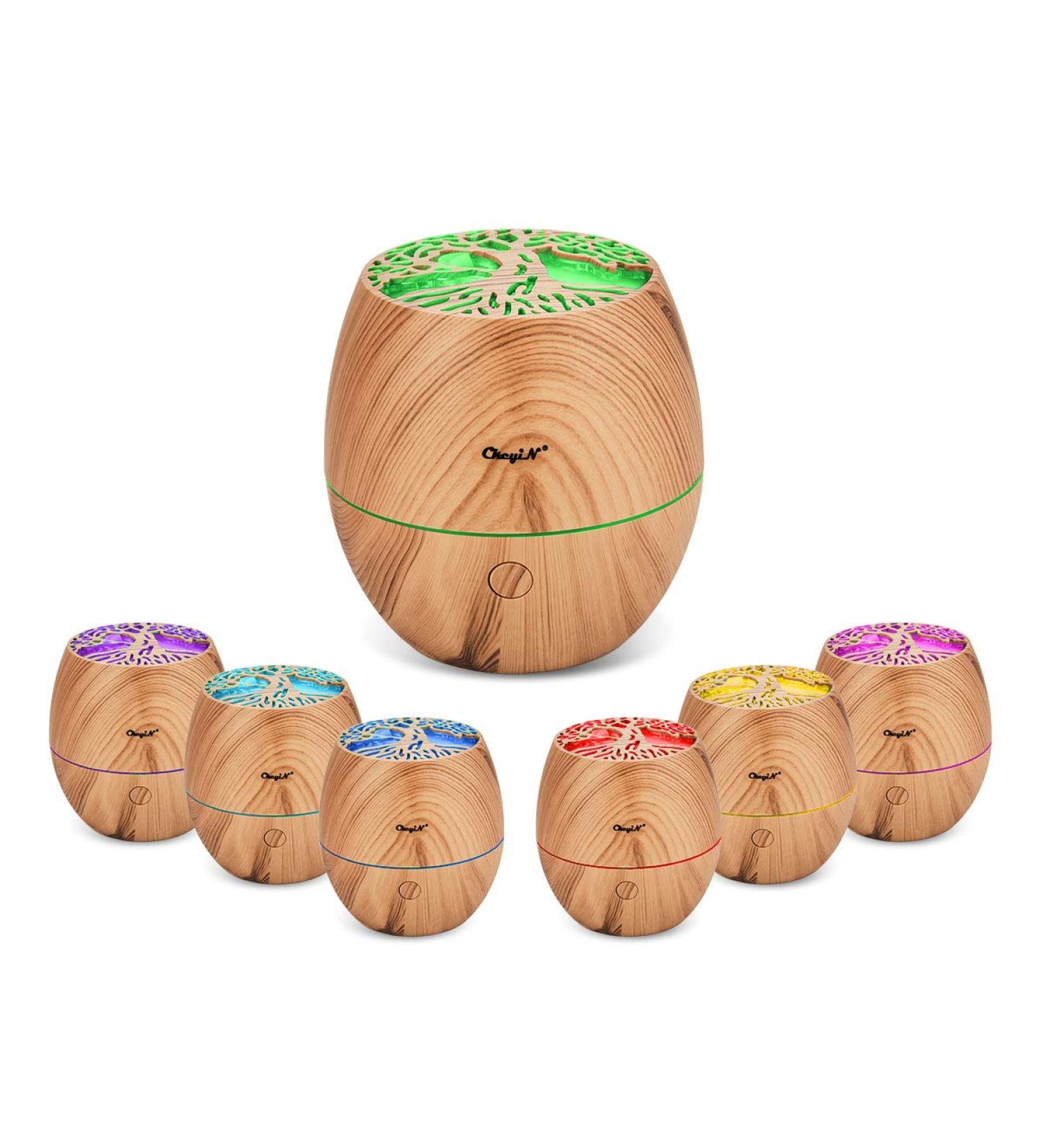 CCKeyin 120ml Portable Essential Oil Diffuser - Ultrasonic Humidifier with 7 Color-Changing LED Lights | Waterless Aromatherapy for Home & Travel - Buy Online on GoSupps.com