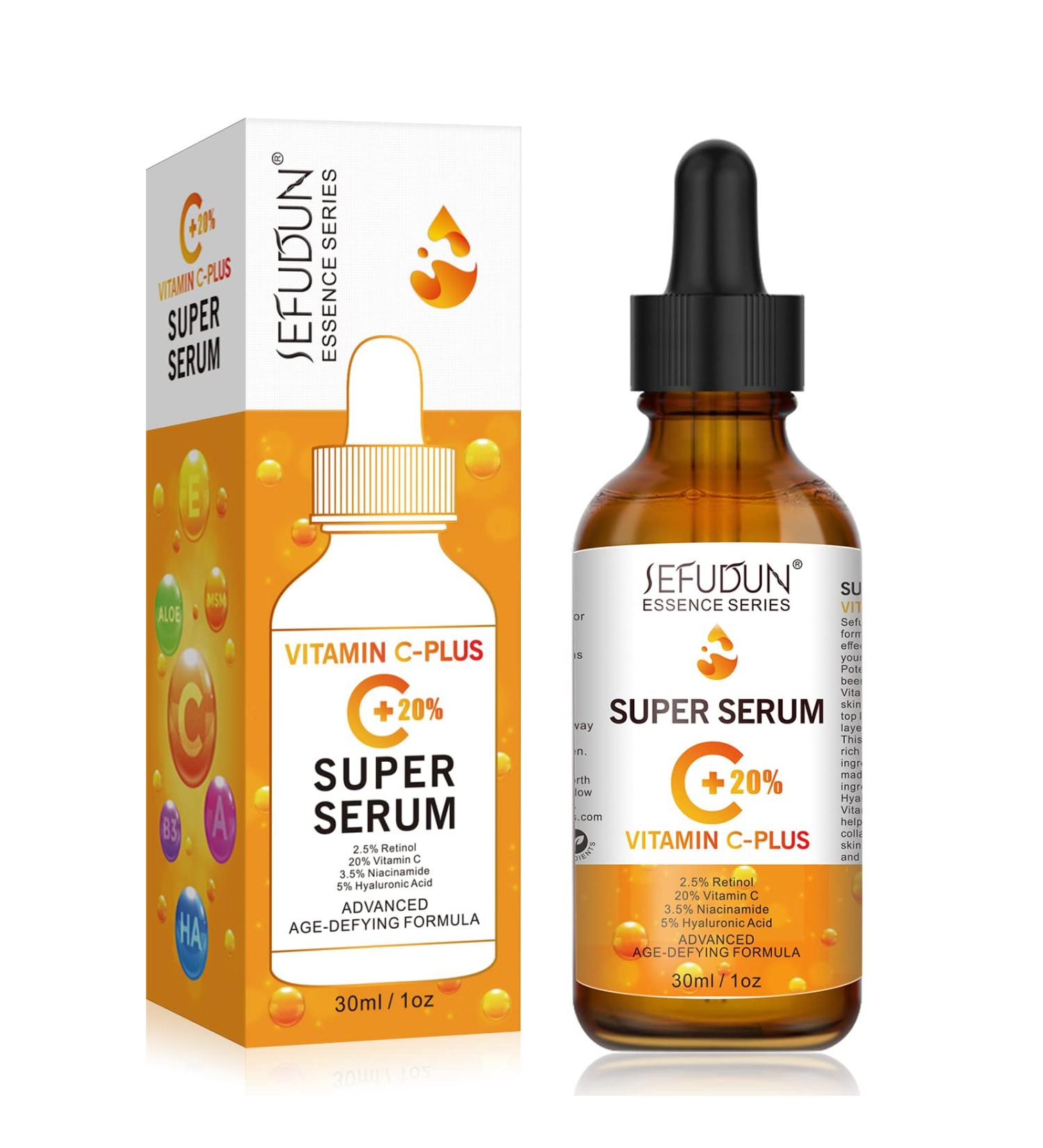 Super Vitamin C Serum Anti Aging Vitamin C Serum for Face Serum Vitamin C with Hyaluronic Acid Face Care Serums 30ml - Buy Online on GoSupps.com