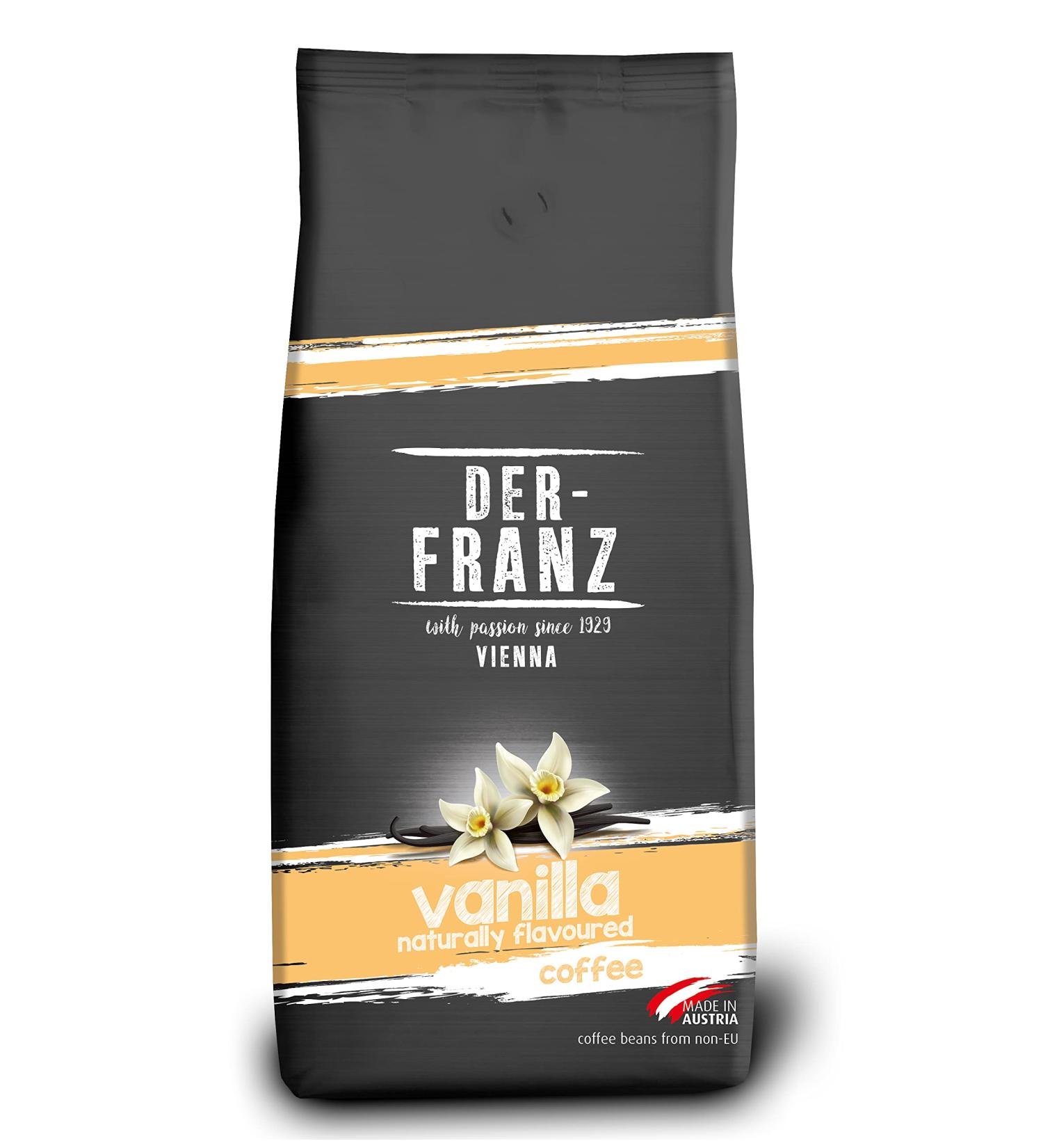 Der-Franz Vanilla Coffee 1000g - Arabica and Robusta Beans Blend - Buy Online on GoSupps.com