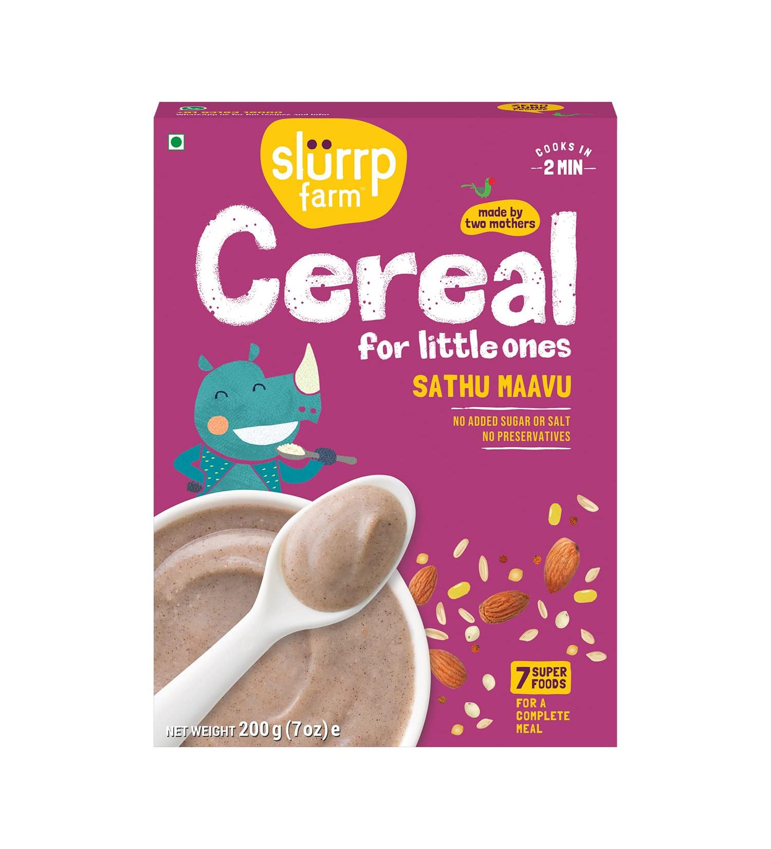Slurrp Farm Sathu Maavu 100% Natural Health Mix - 7.05 Oz | Nutritious Whole Food - Buy Online on GoSupps.com