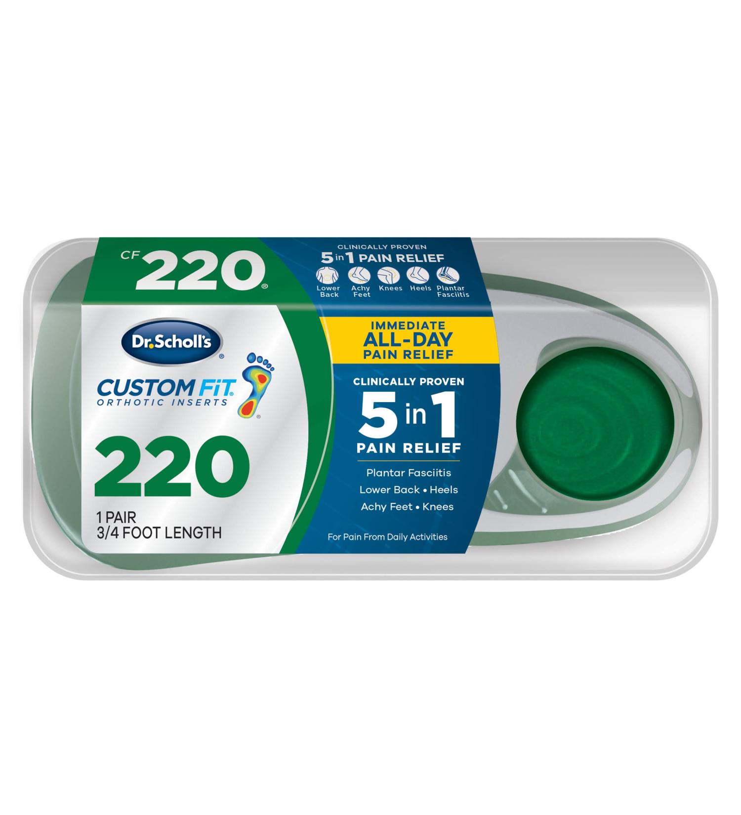 Dr. Scholl's Custom Fit Orthotic Inserts CF 220 - Ultimate Comfort and Support - Buy Online on GoSupps.com