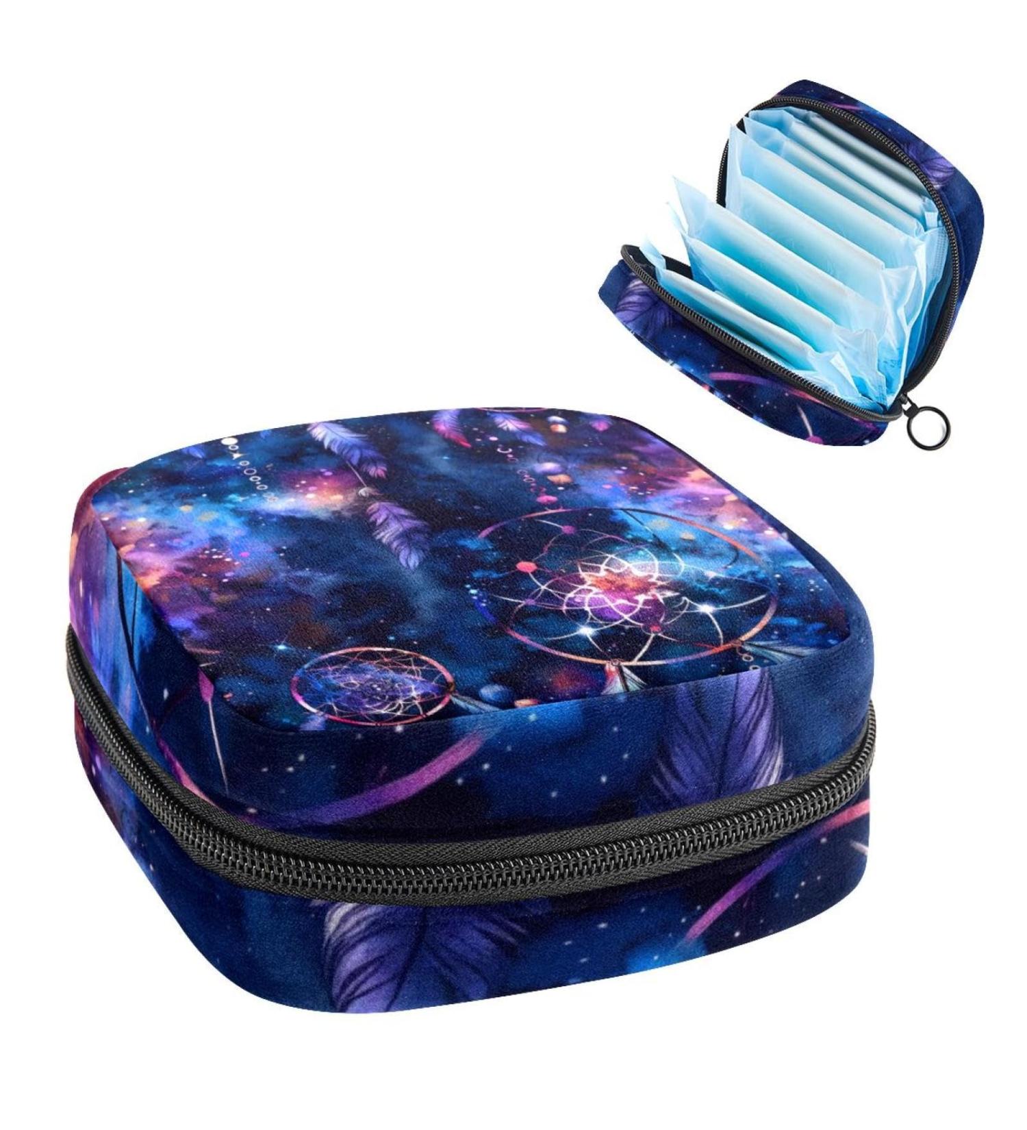 MUOOUM Menstrual Pad Bag - Stylish Zippered Storage for Tampons & Women's Essentials (Cat Glasses) - Lightweight Collection Bag for Women & Girls | 4.7x6.6 in - Buy Online on GoSupps.com