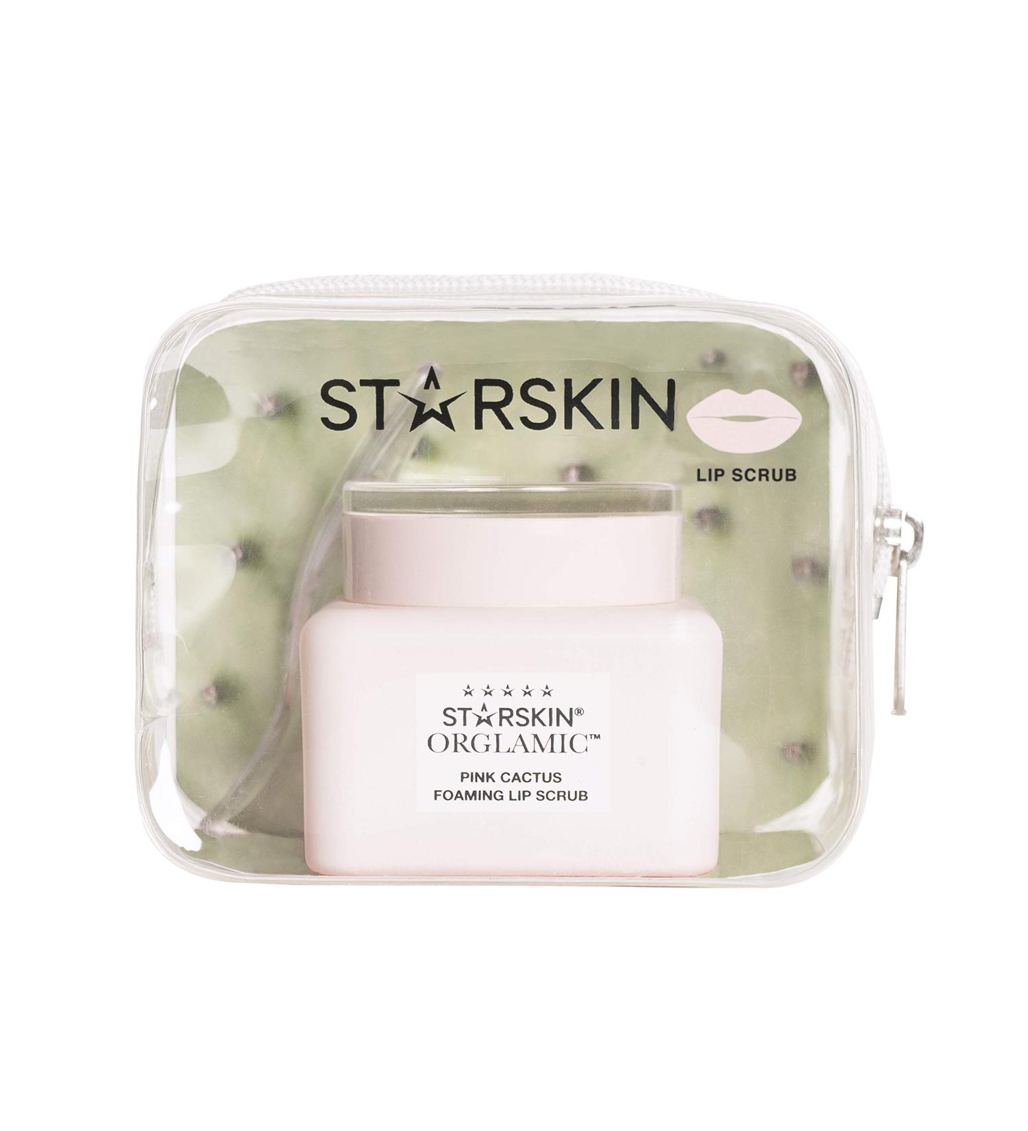 StarSkin ORGLAMIC™ Pink Cactus Foaming Lip Scrub, 15ml, Glamorous & Organic.