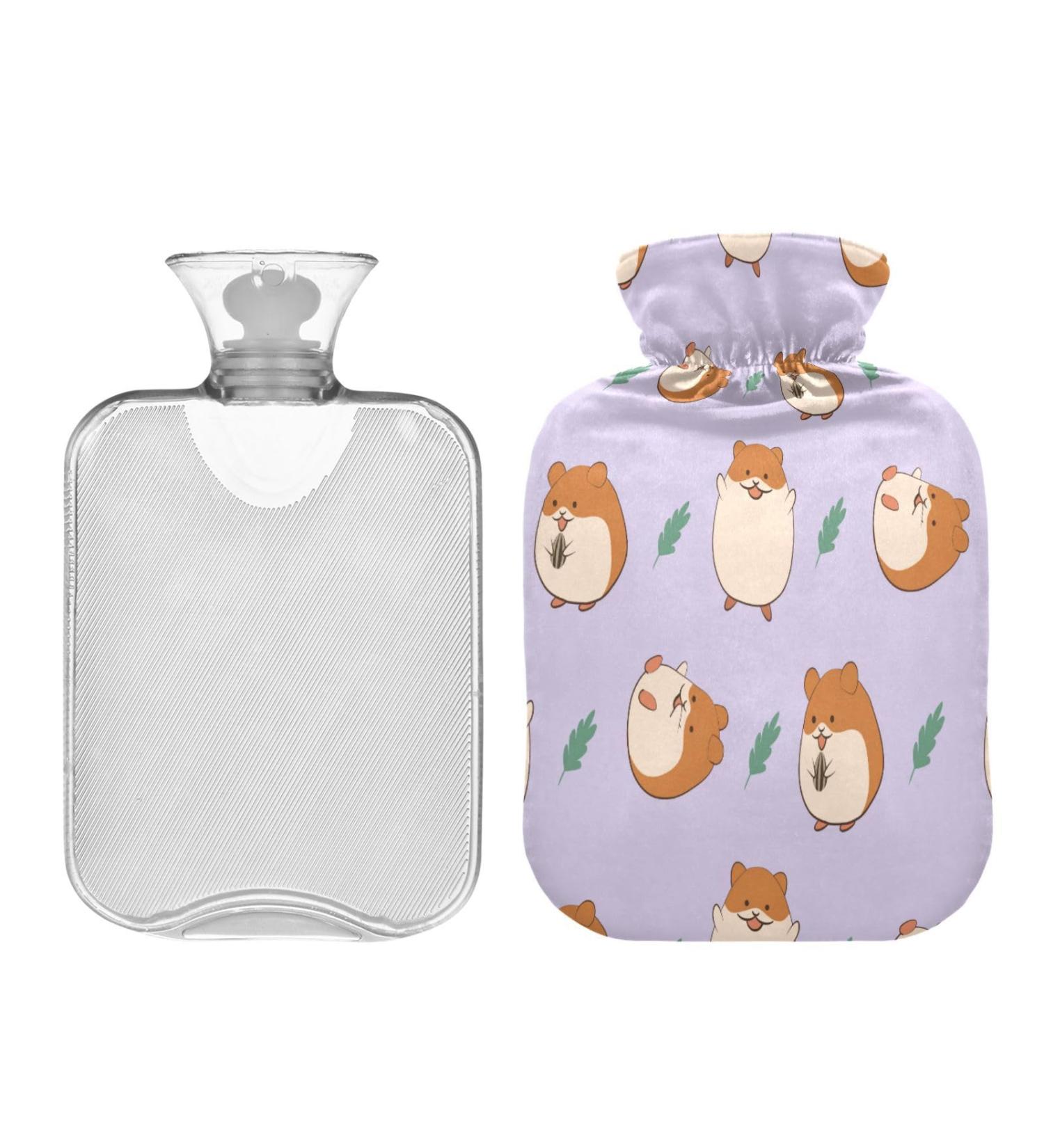 Jumbear Cute Hamster Heat Bottles with Velvet Cover | 1L Warm Pain Relief & Cold Therapy for Kids & Adults - Buy Online on GoSupps.com