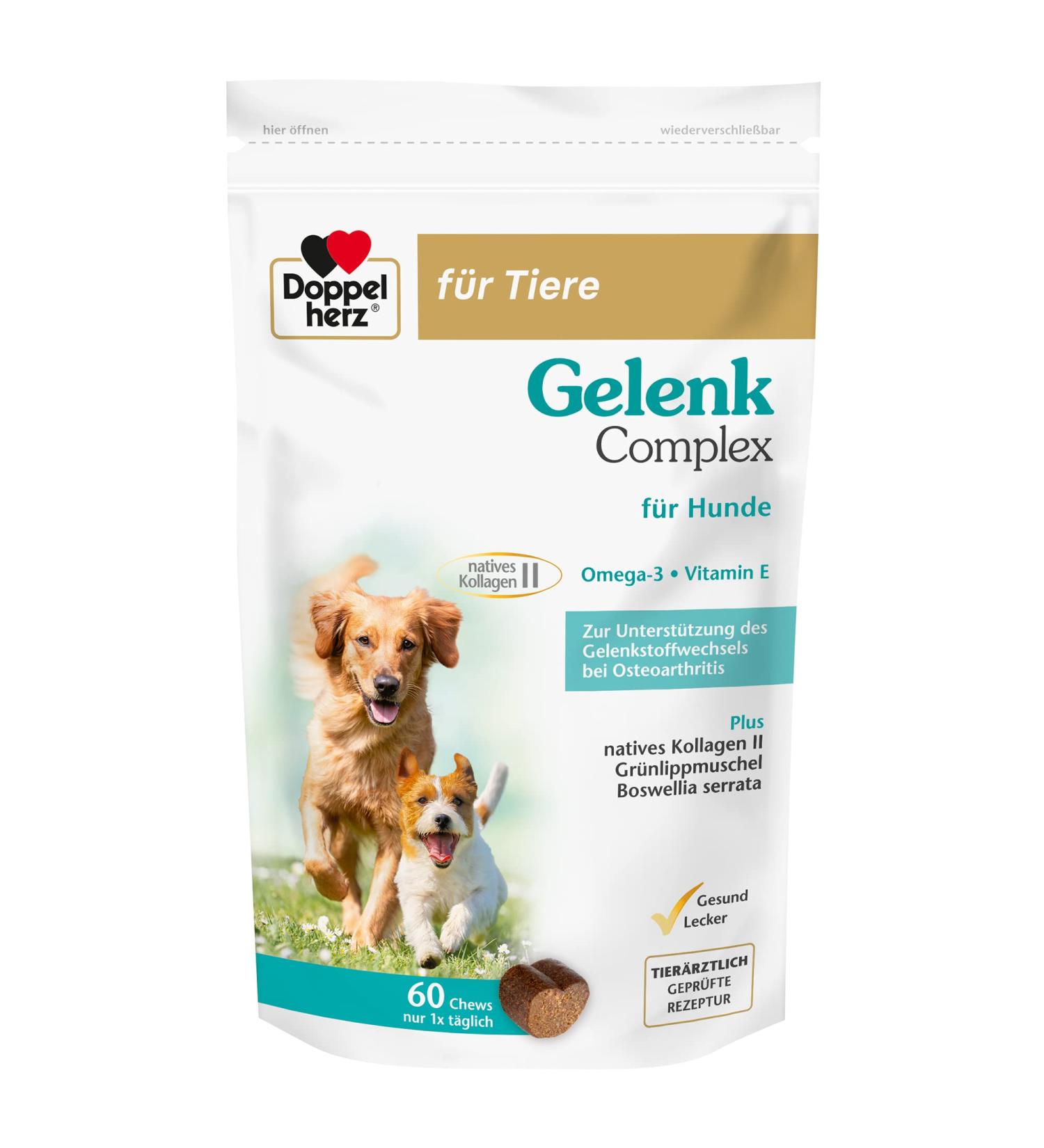 Doppelherz Joint Complex for Dogs - Osteoarthritis Support - 60 Chews for Joint Health - Buy Online on GoSupps.com