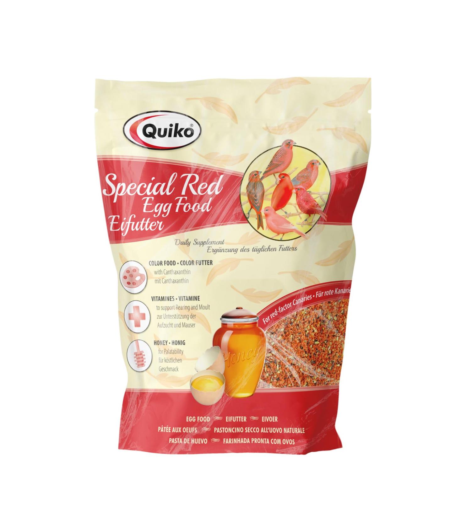 Quiko Special R Egg Food 1Kg - Concentrated and rearing food for all red-based bird species 1 kg