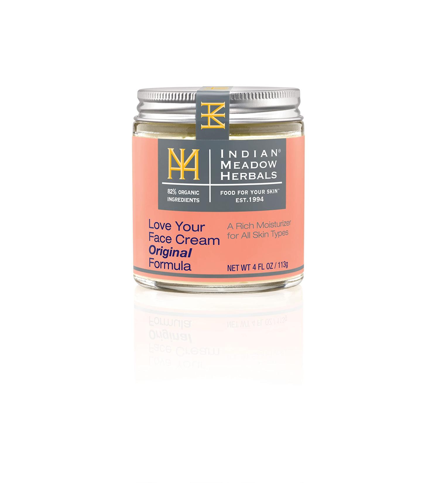 Indian Meadow Herbals Love Your Face Cream - 4oz Petroleum-Free Moisturizer for All Skin Types - Buy Online on GoSupps.com