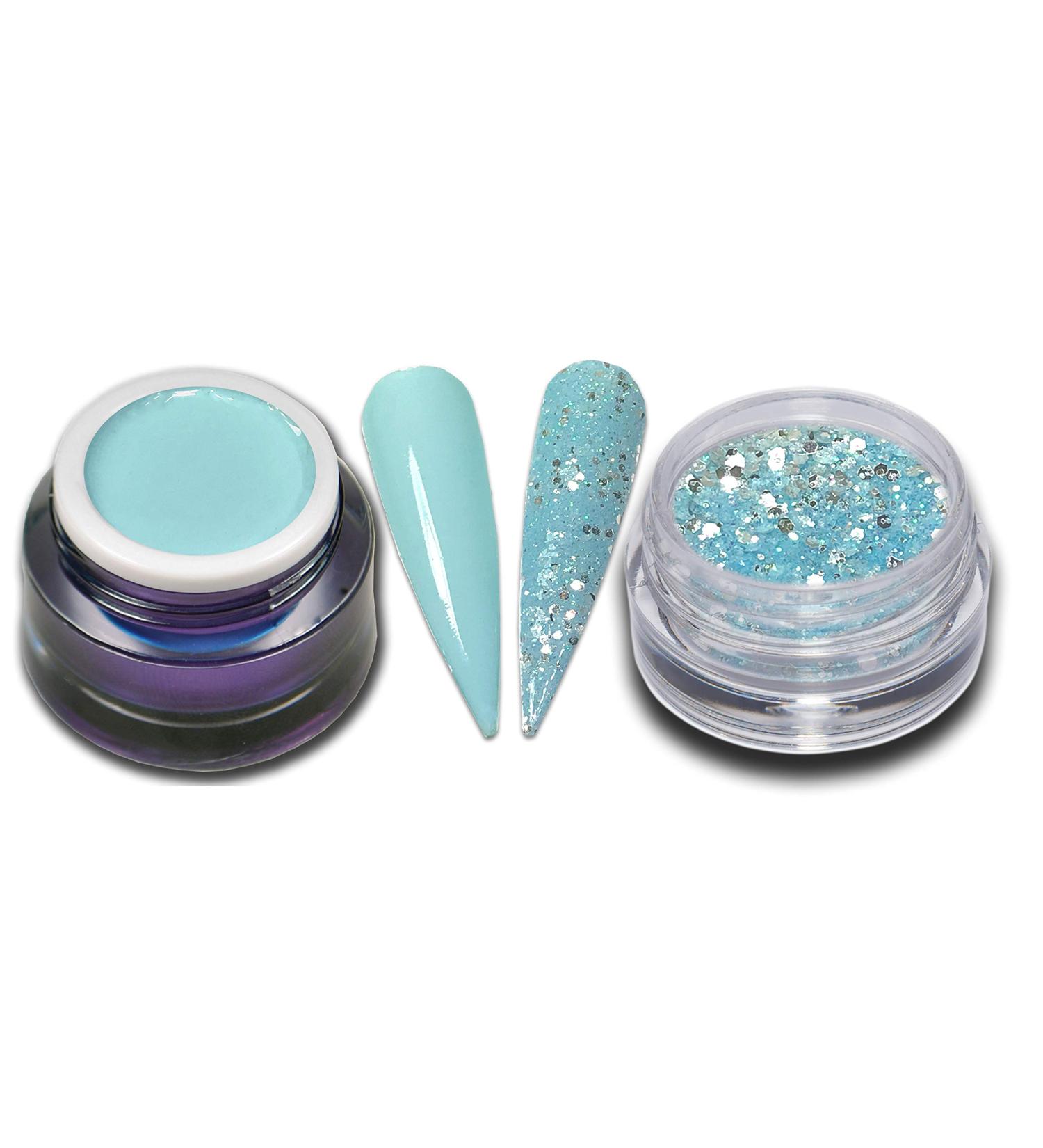 Buy RM Beautynails Malibu Blue Pastel Gel with Glitter - 5ml (Pack of 2) | UV LED Nail Gel - International Shipping - Buy Online on GoSupps.com