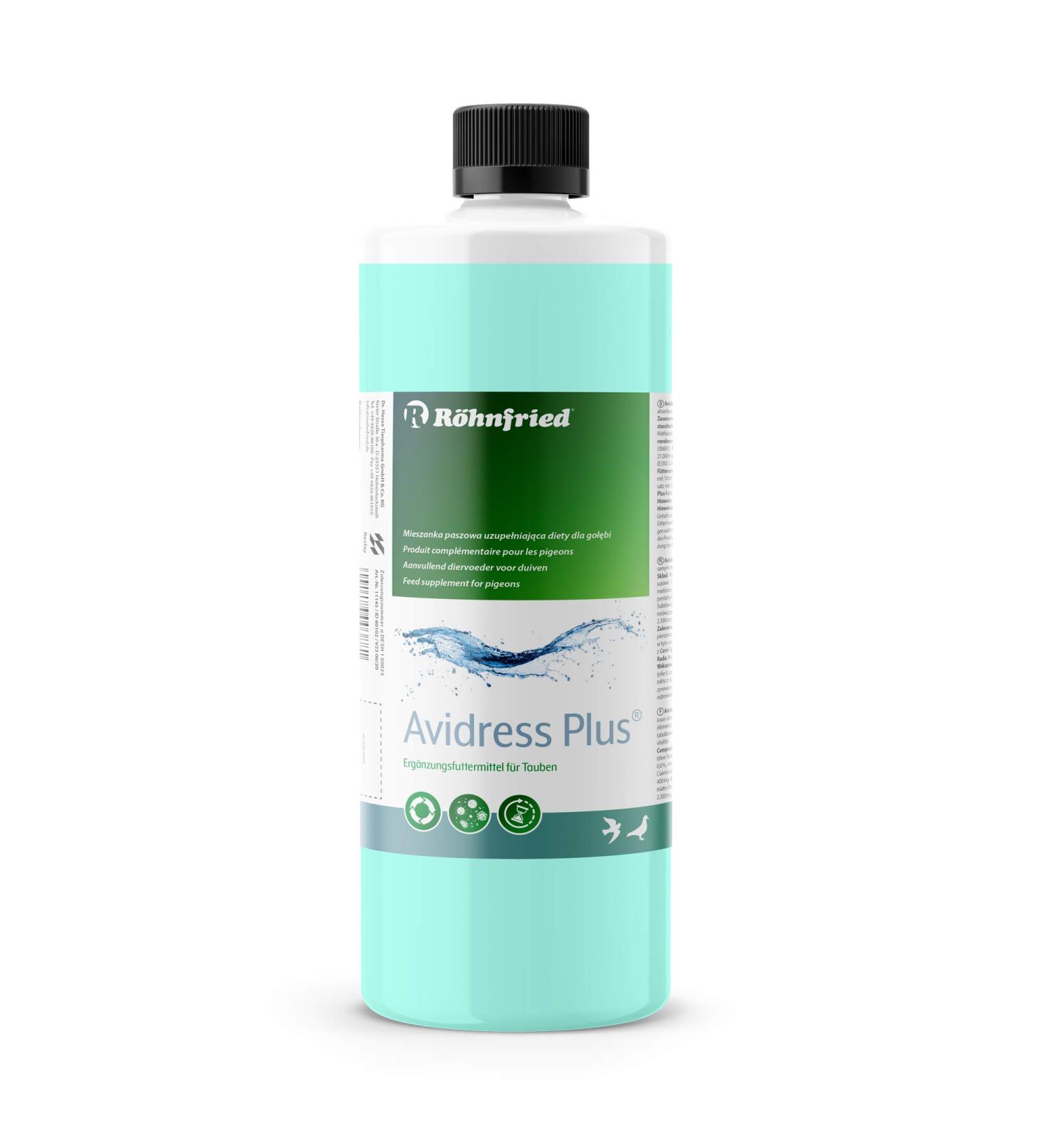 R hnfried Avidress Plus 1000 ml - Reduce Infection Risk in Pigeon & Rabbit Drinking Water | Enriched with Minerals Oregano & Cinnamon - Ideal for Healthier Pets - Buy Online on GoSupps.com