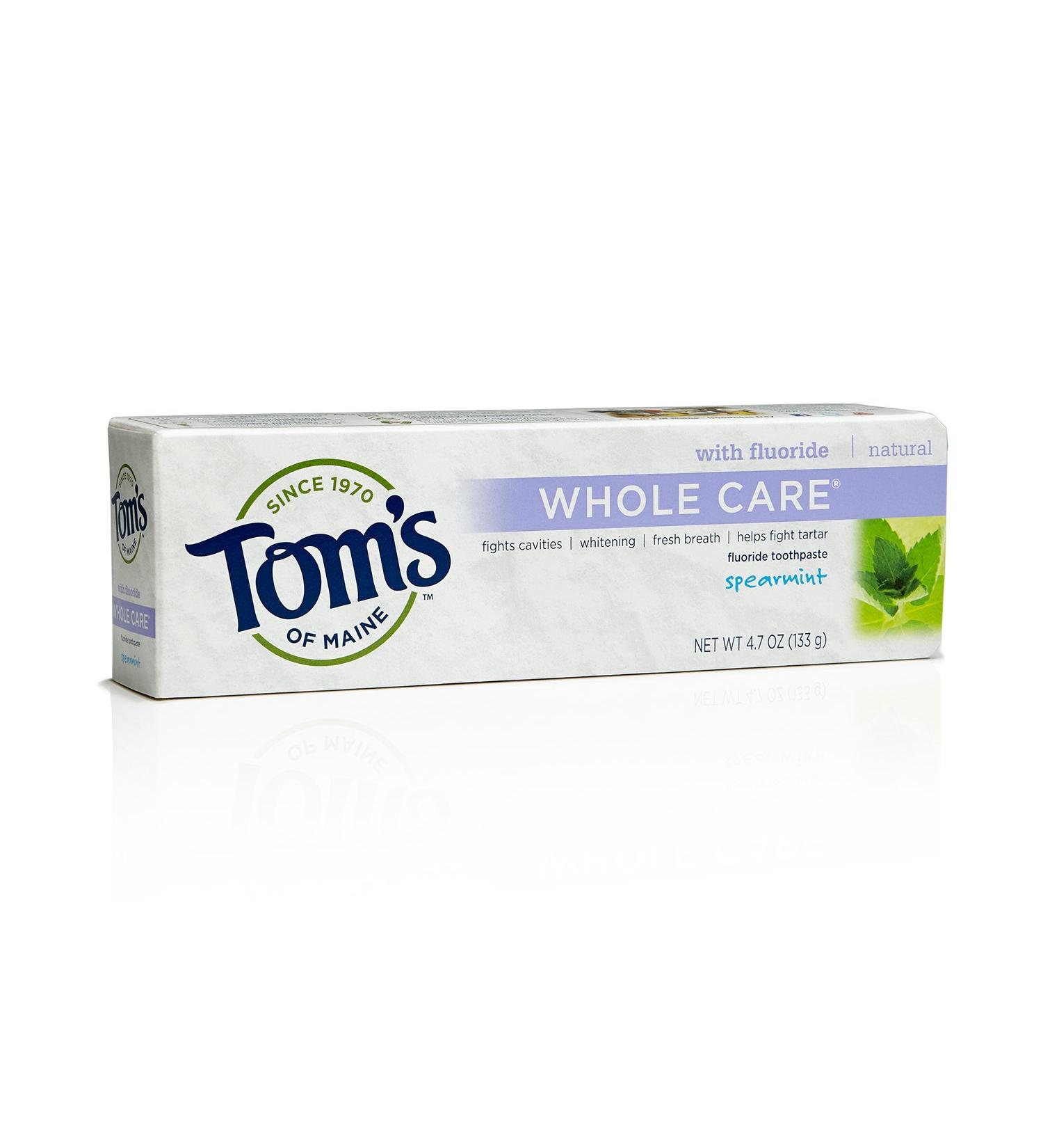 Tom's of Maine 683088 Whole Care Natural Toothpaste Spearmint 4.7 Ounce 24 Count Natural Spearmint