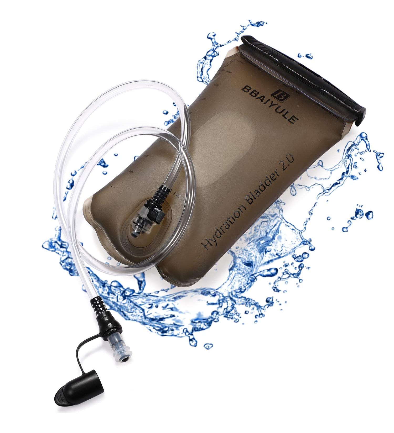 BBAIYULE 2L BPA-Free Drinking Bubble | Backpack Hydration Bladder with Hose | Antimicrobial & Dust Density Water Bag - Gray - Buy Online on GoSupps.com