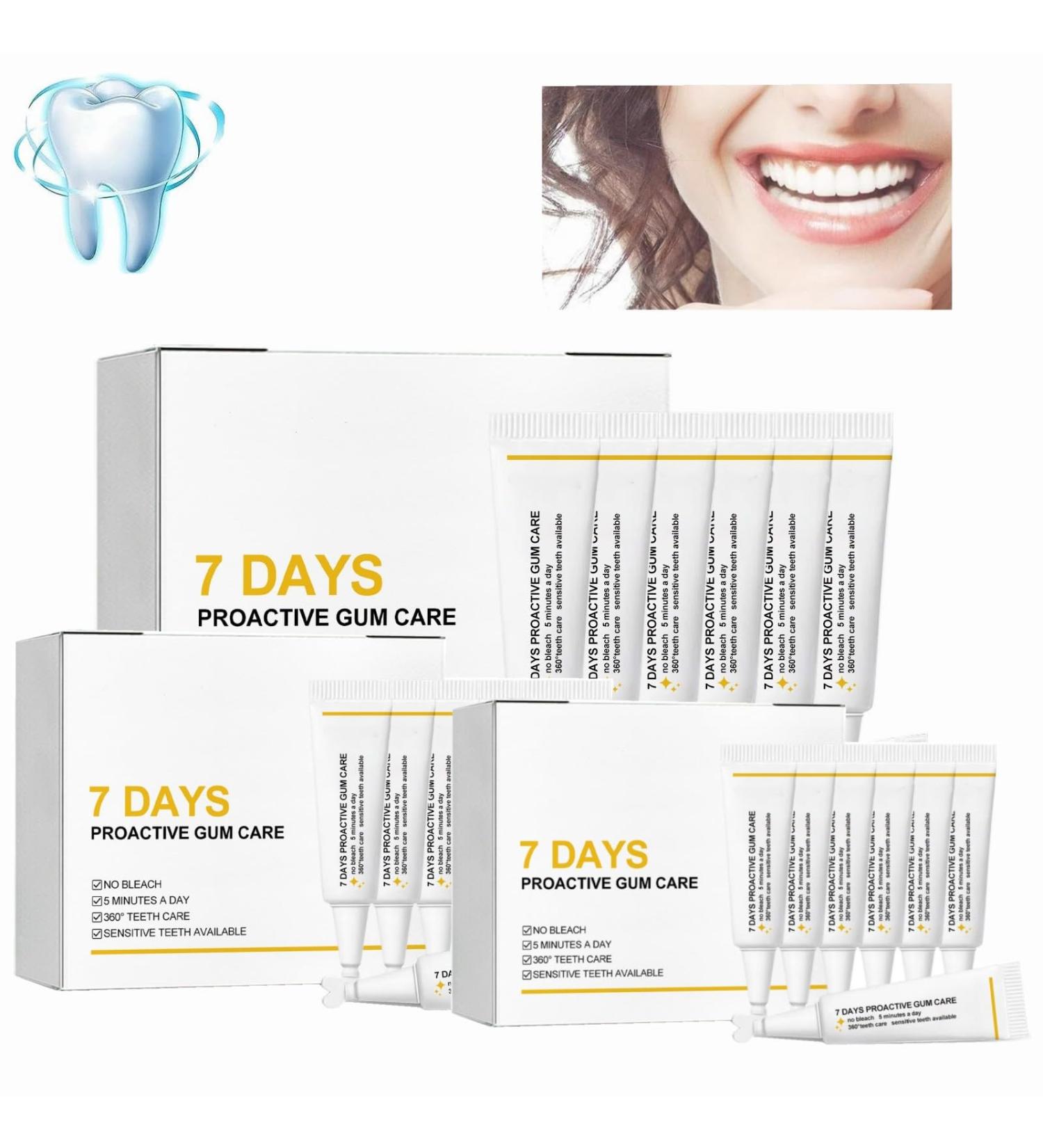 7 Days Proactive Gum Treatment Gum Instant Treatment Gel Teeth Stain Remover for Sensitive Teeth Stain Removal Care Deeply Cleaning Gums (3PCS) - Buy Online on GoSupps.com