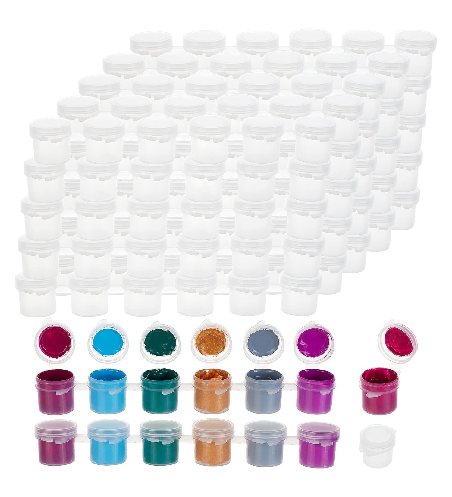 PandaHall 120 Pots 5ml Mini Empty Paint Pot Pod Strips - Arts and Crafts Plastic Storage Containers for Schools & Summer Camps - 0.17 Fl Oz (Pack of 1) - Buy Online on GoSupps.com