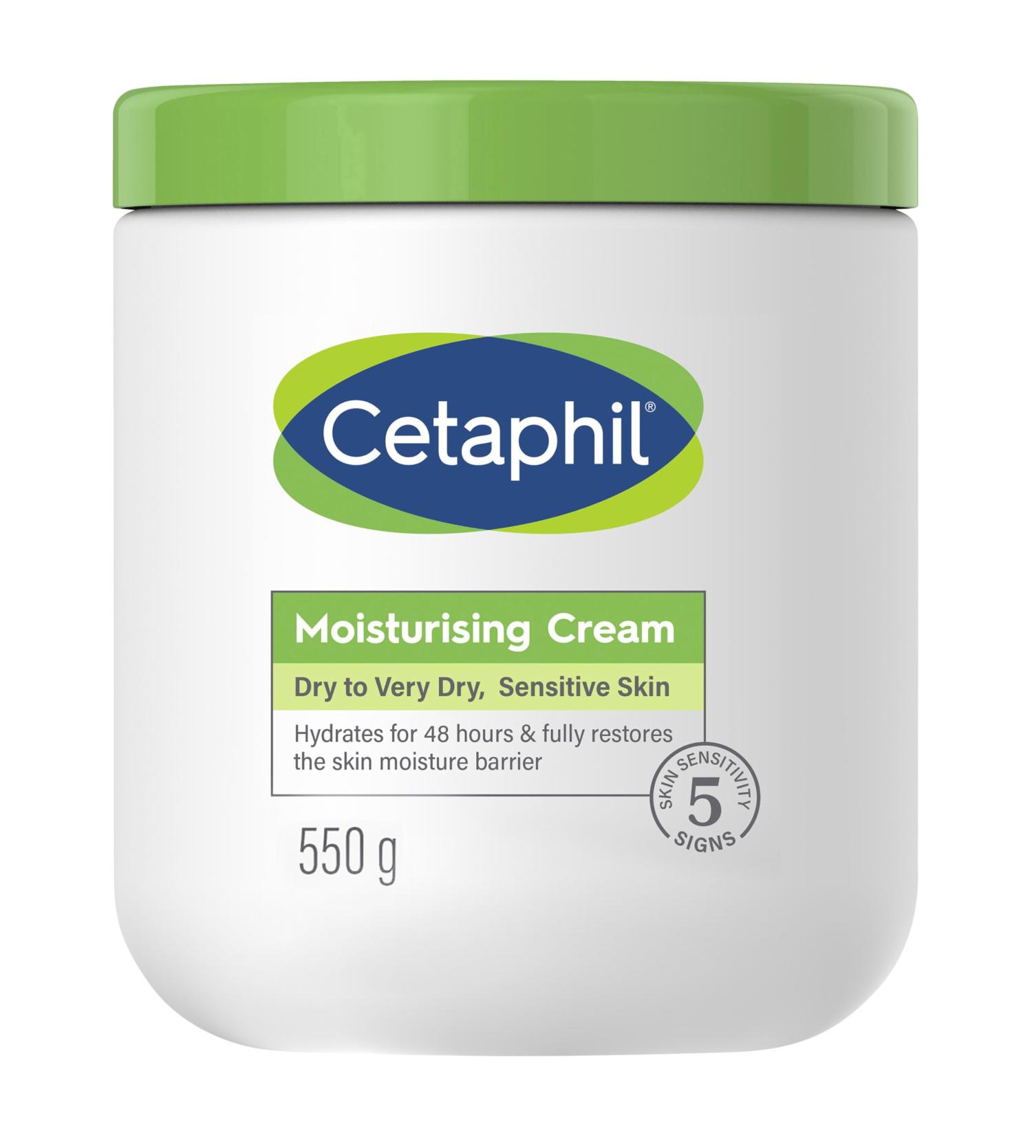 Cetaphil Moisturising Cream 550g - Hydrating Skincare for All Skin Types | Fast International Shipping - Buy Online on GoSupps.com