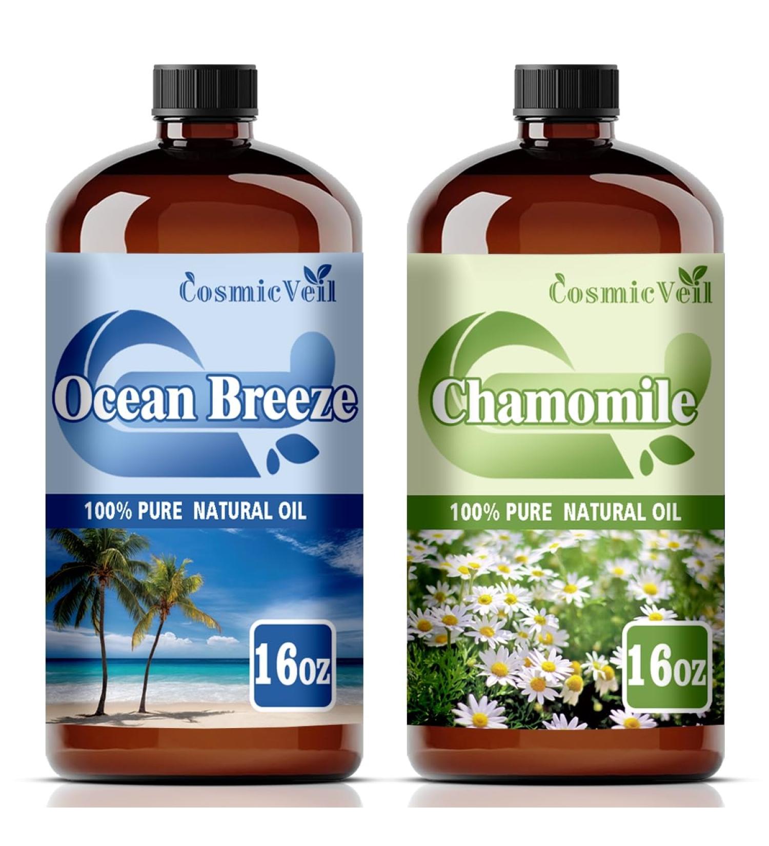 Ocean Breeze Essential Oil and Chamomile Essential Oil 16 Fl Oz (480Ml) Fragrance Oil for Aroma Diffuser Humidifier Home Fragrance Spa Cleaning Body Care Massage Yoga DIY Candle - Buy Online on GoSupps.com