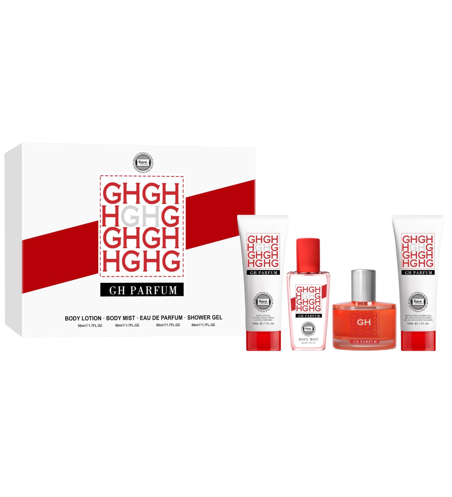 HyBrid & Company Gh Parfum 4Pcs Gift Set For Women 50ml-Perfume&50ml-Mist&50ml-Bodylotion&50ml-Shower Gel - Buy Online on GoSupps.com