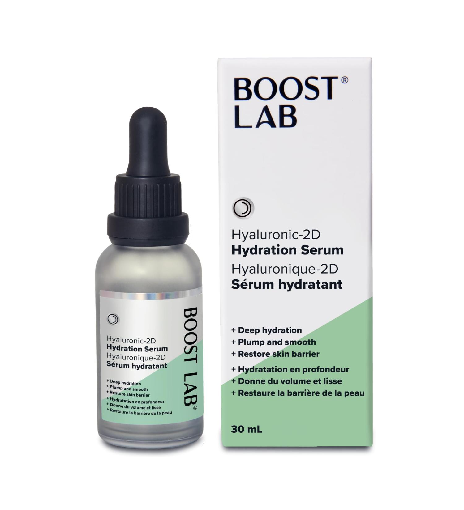 BOOST LAB | Hyaluronic 2D Hydration Serum | For Deep Hydration Plumps and Smooths Skin | 30ml - Buy Online on GoSupps.com