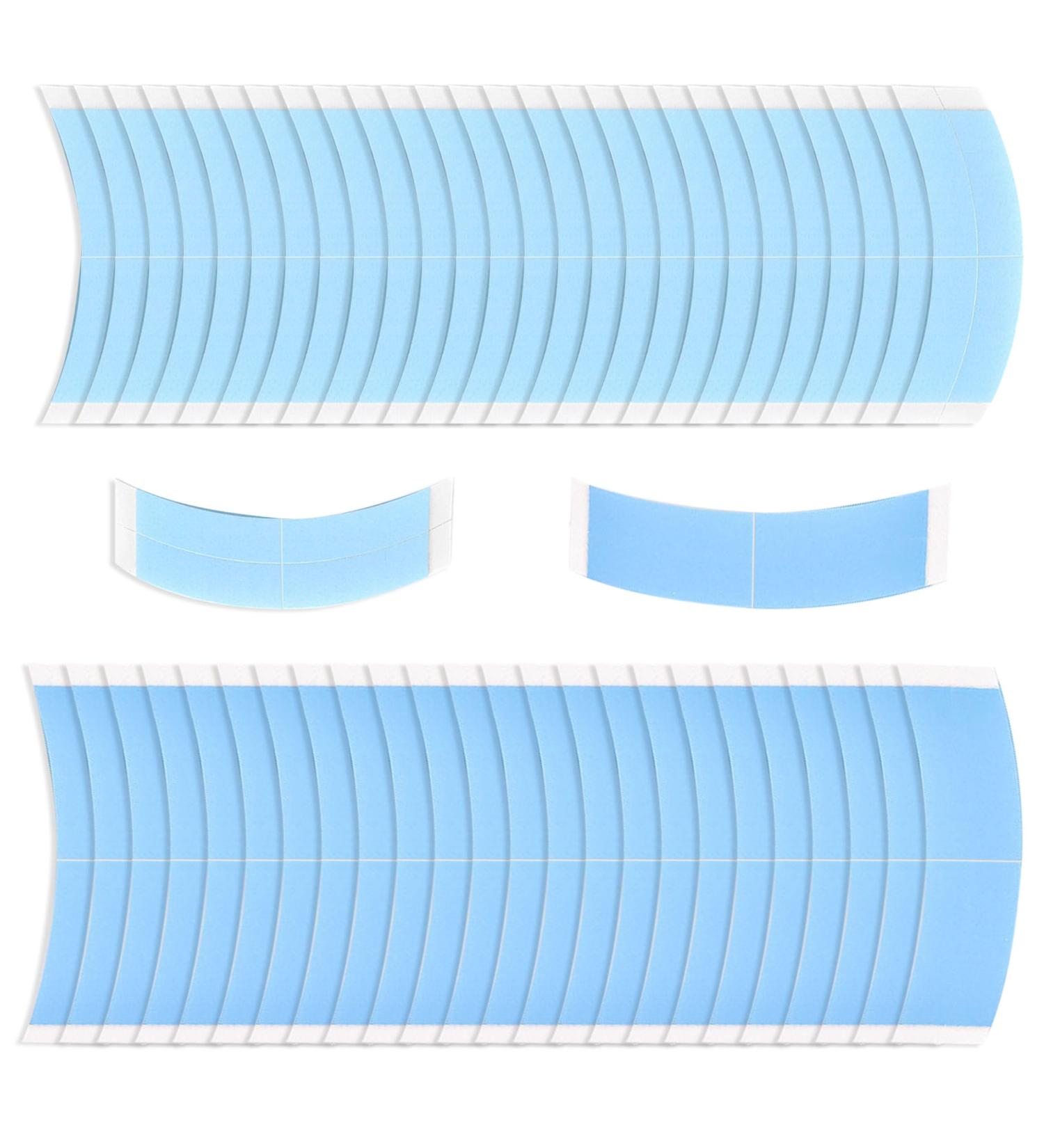 Double Sided Wig Tape - Ultra Hold Waterproof Lace Front Adhesive Strips | 54PCS C-Shaped Clear Tape for Wigs & Toupees | Extra Hold 1/2 Inch 2.2 x 8.8 cm - Buy Online on GoSupps.com