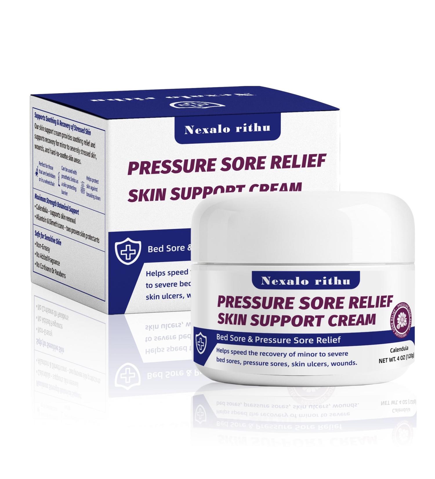 Bed Sore Cream & Pressure Sore Cream with Calendula & Aloe Vera Gentle Daily Care for Bed Sores Ulcers and Chafed Skin Provides Soothing Support BedSores TreatmentCream for Home & Nursing Use - Buy Online on GoSupps.com
