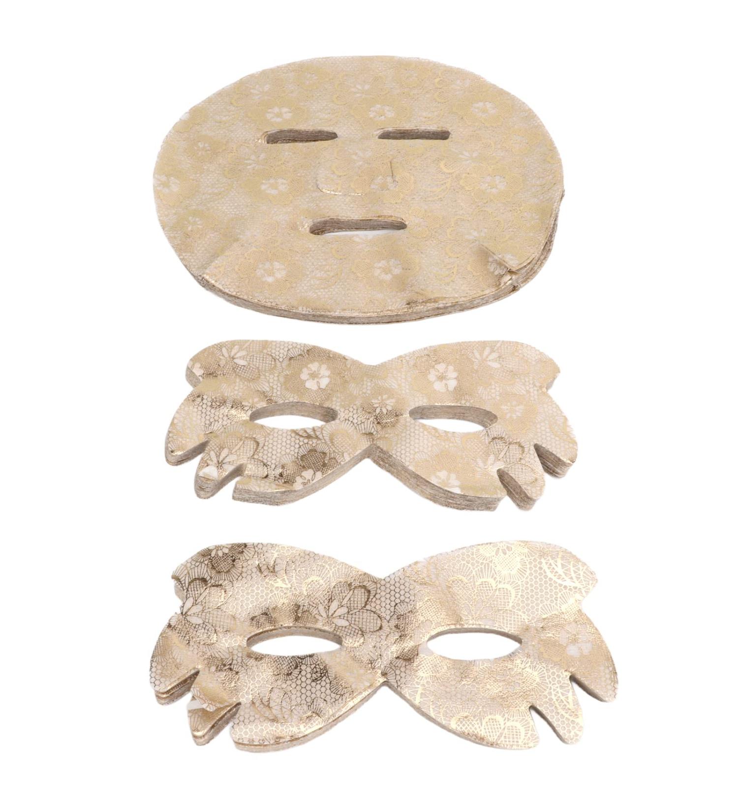 Cut Face Mask Face Eye Mask Paper Sheet Paper Sheet Masks Disposable Pre Cut Face Eye Mask Paper Sheet Perfect Coverage Wet Compressed Flower Gold Fabric Under Eye Mask Disposable - Buy Online on GoSupps.com