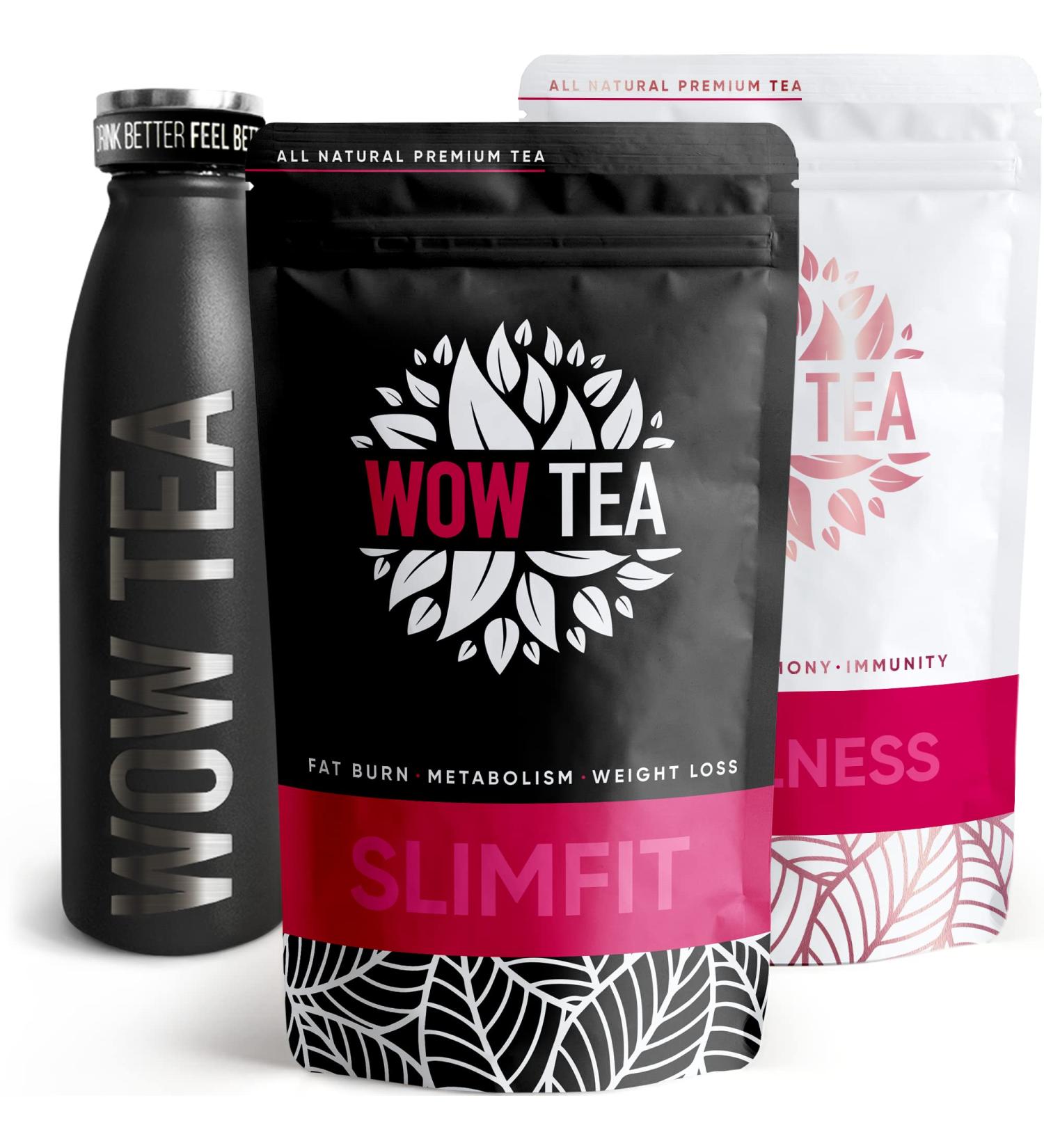  WOW TEA WOW TEA - Slimming Tea for Weight Management | Detox Tea - Body Cleansing & Bloating Elimination | Ayurveda Tea + Teapot with Infuser - 300g | 100% Natural | - Buy Online on GoSupps.com
