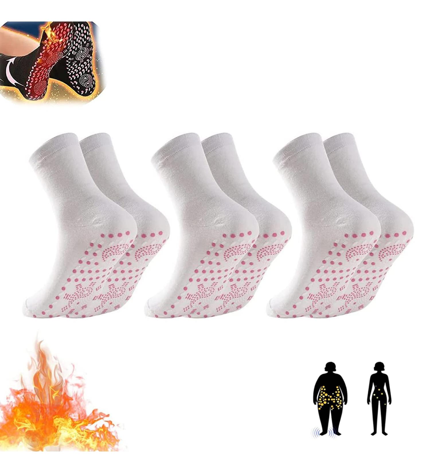Tomalin Acupressure Self-Heating Socks - Magnetic Slimming Health Socks (3PCS-B) for Foot Massage & Thermotherapy | International Shipping Available - Buy Online on GoSupps.com