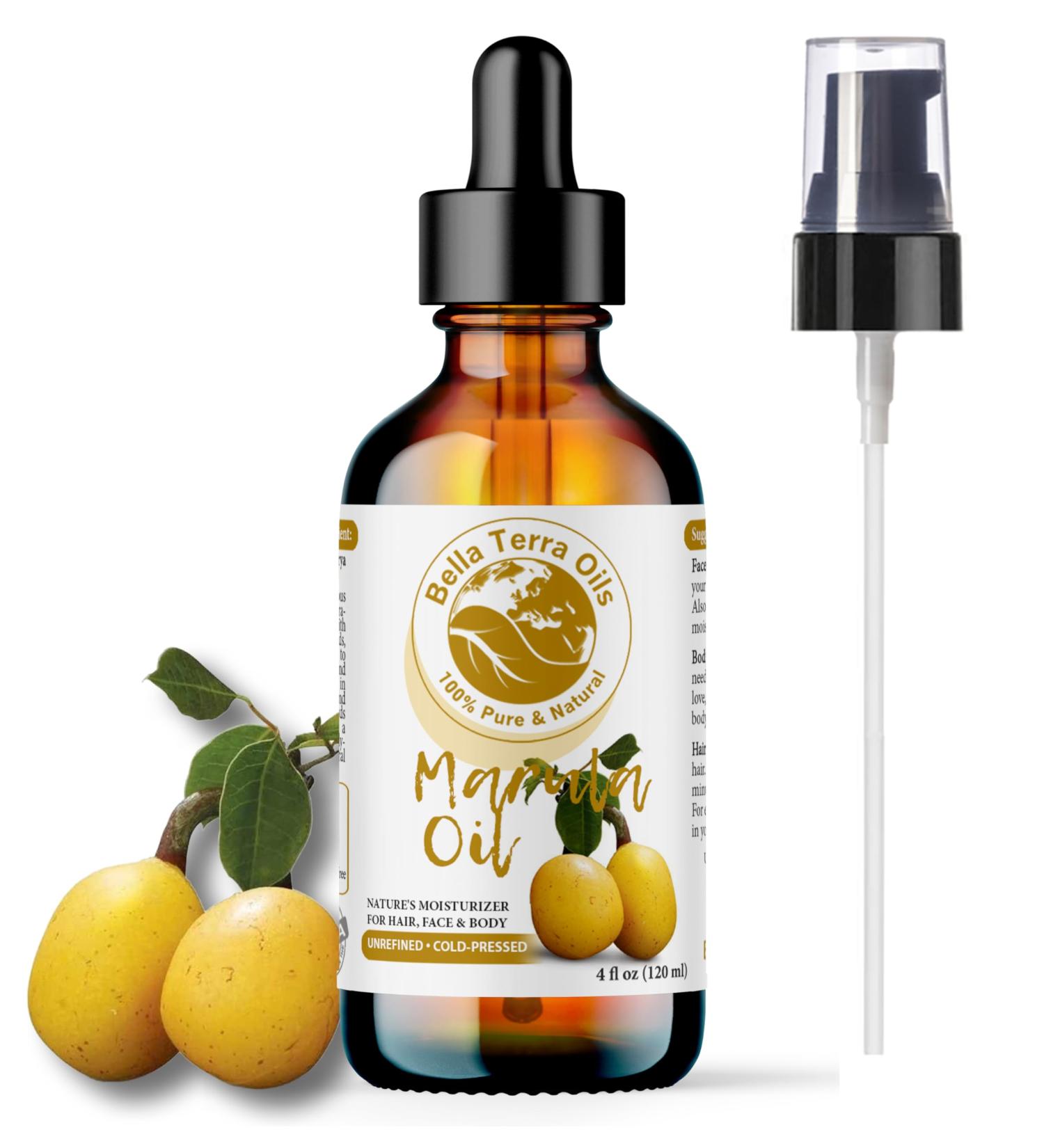 Bella Terra Oils - Marula Face Oil 4oz - The Touch of Nature's Purest Packed with Vitamin B & Vitamin A A Glow-Boosting Sensation 4 Fl Oz (Pack of 1) - Buy Online on GoSupps.com