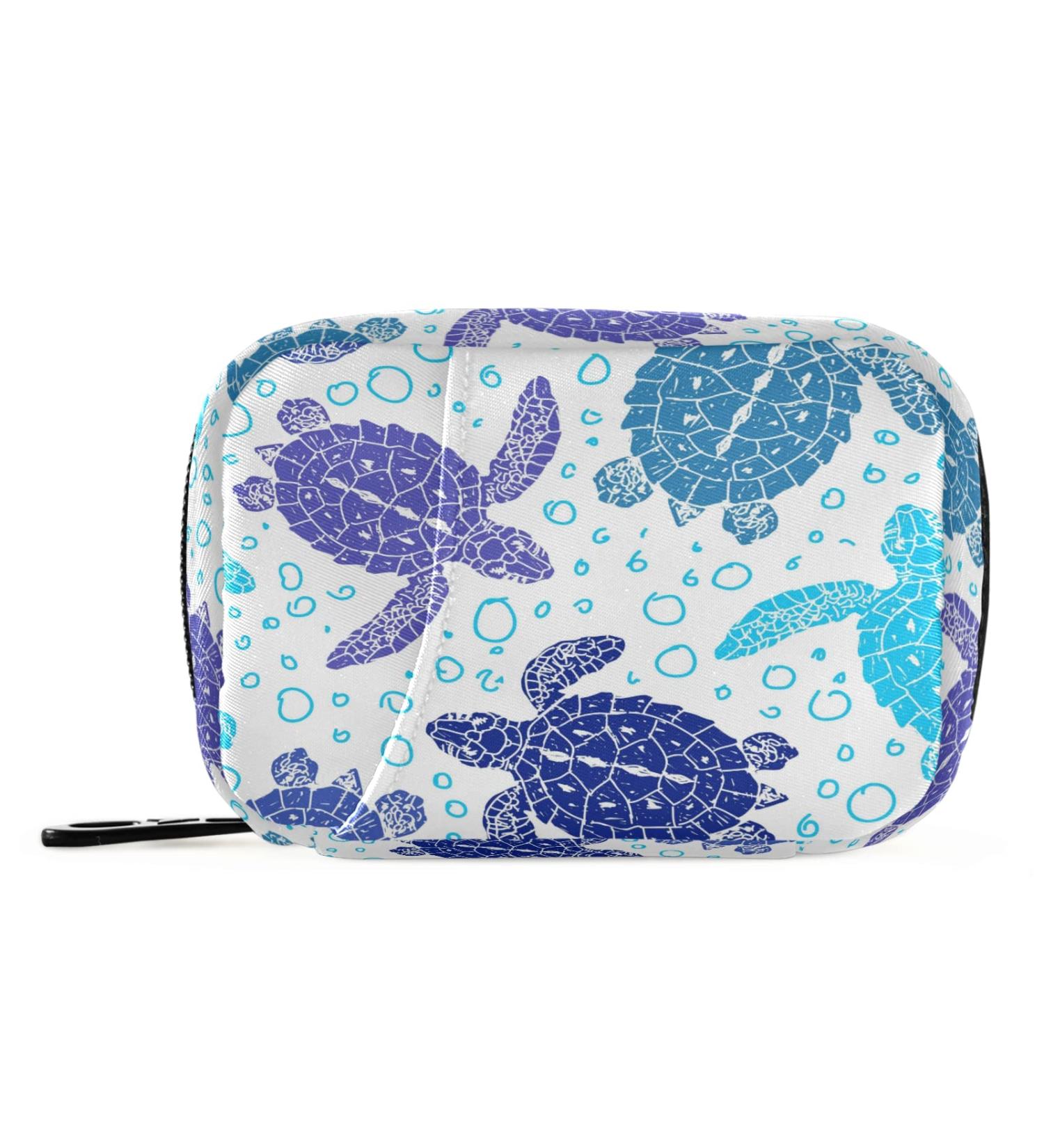 Shop Naanle Vintage Sea Turtle Pill Box - 7 Day Travel Organizer | Portable Vitamin Holder - Compact Design in Turtle & Blue - Buy Online on GoSupps.com