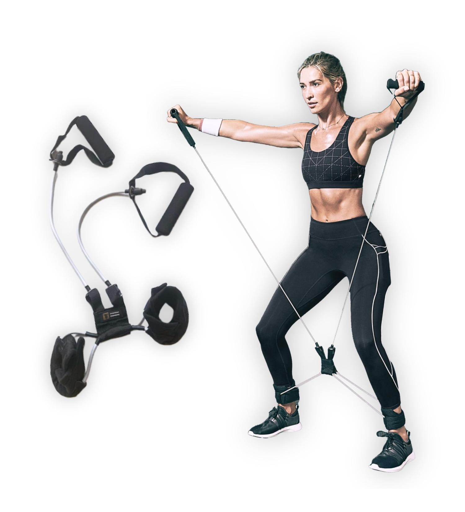 All-in-One Fitness Band | 15 lbs Silver Resistance Band for Home & On-the-Go Exercise - Strength Core Pilates & More - Buy Online on GoSupps.com