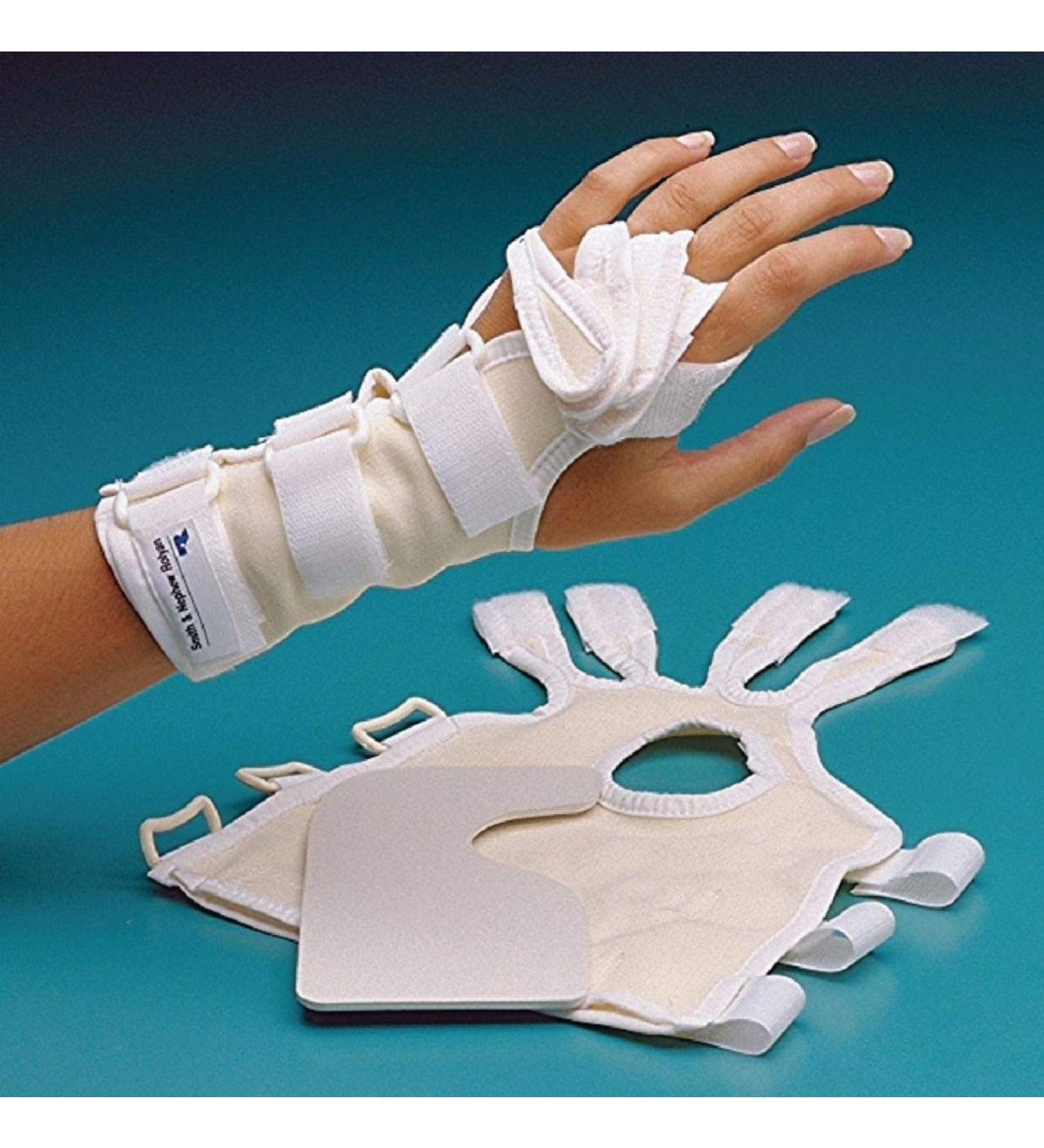 Rolyan Adjustable Ulnar Deviation Splint Small Right Ulnar-Toradial Pull Wrist Support Helps Realign Fingers Corrects Ulnar Deviation Improves Hand Function Arthritic Hands Hand Therapy